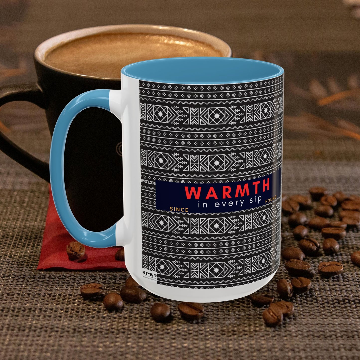 Accent Coffee Mug 11, 15oz_ N2 Series SPW ACM11OZ PT2WW007_ Vibrant Limited Edition Design by WesternWawes: