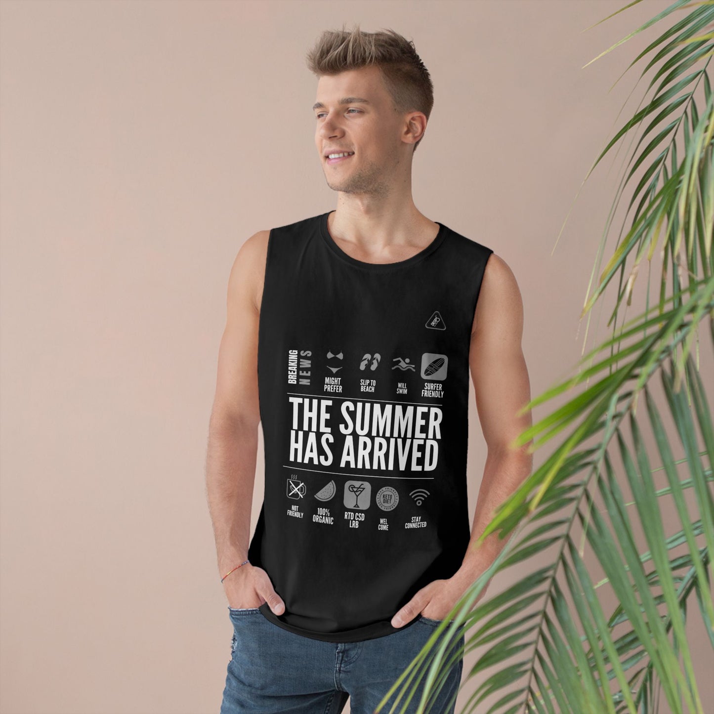 Unisex Summer Vibes Tank Top - 'The Summer Has Arrived' – Organic Cotton_ 09 May 2025_ 001