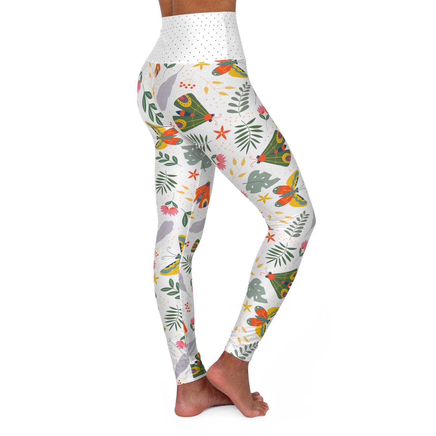 High Waisted Yoga Leggings (AOP)_ N Series HWYL(AOP) PT2WW003_ Limited Edition Cosmic Fusion by WesternWaves: