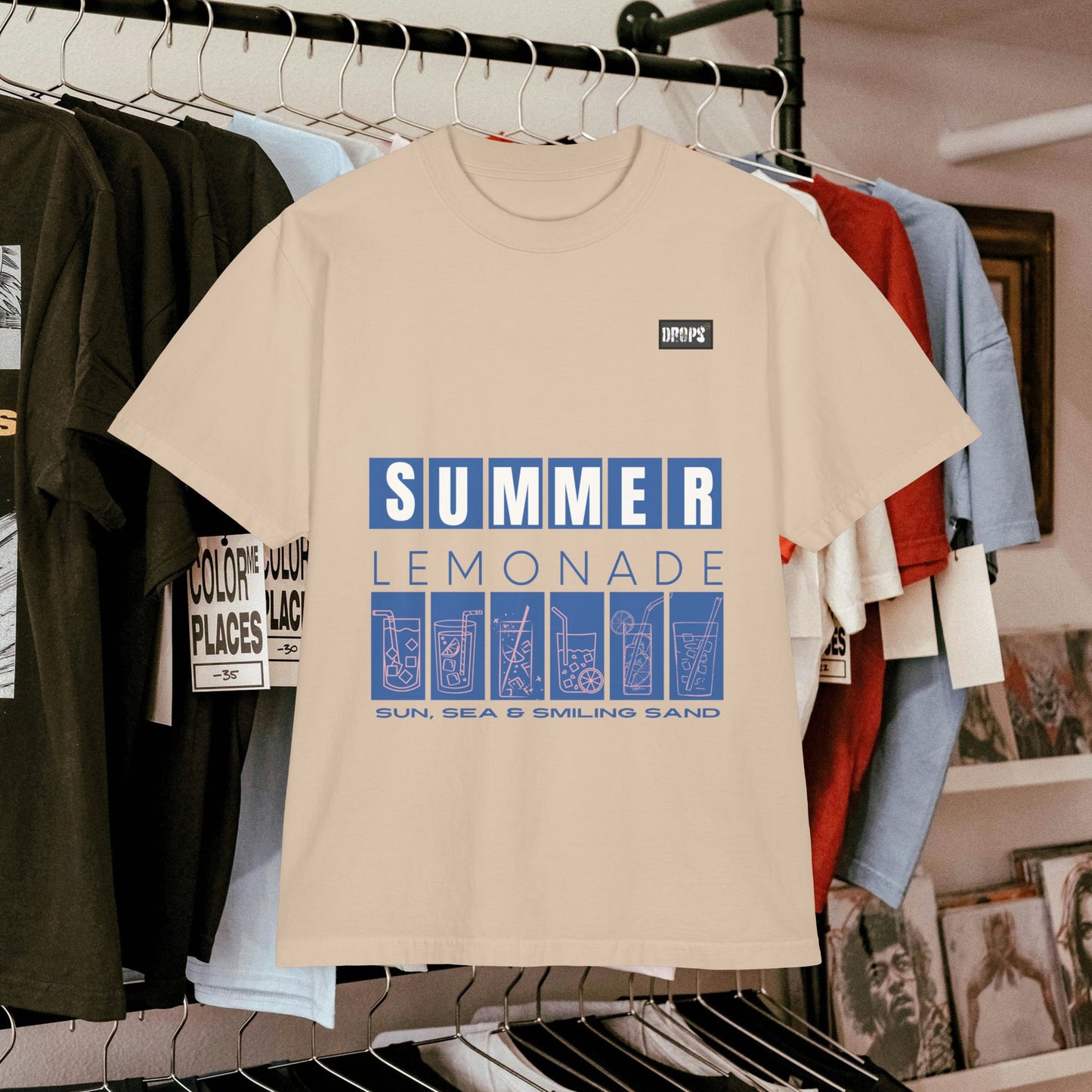 Summer Lemonade Unisex Drop-Shoulder T-Shirt_ Chill Vibes for Sun Lovers_ 17 May 2025_ 001