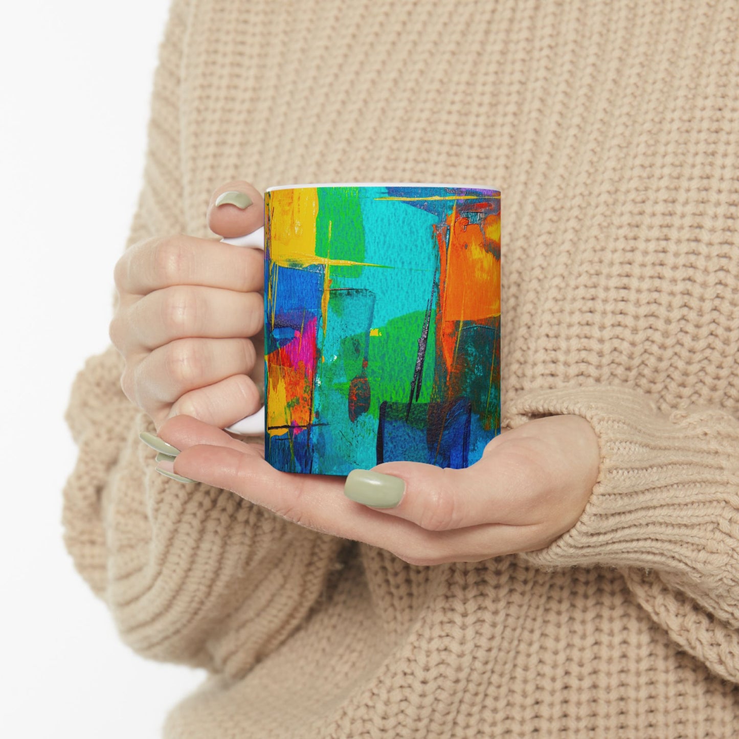 Ceramic Mug, (11oz, 15oz)_ N2+ Series CM10OZ&15OZ PT2WW003_ Limited Edition by WesternWaves: