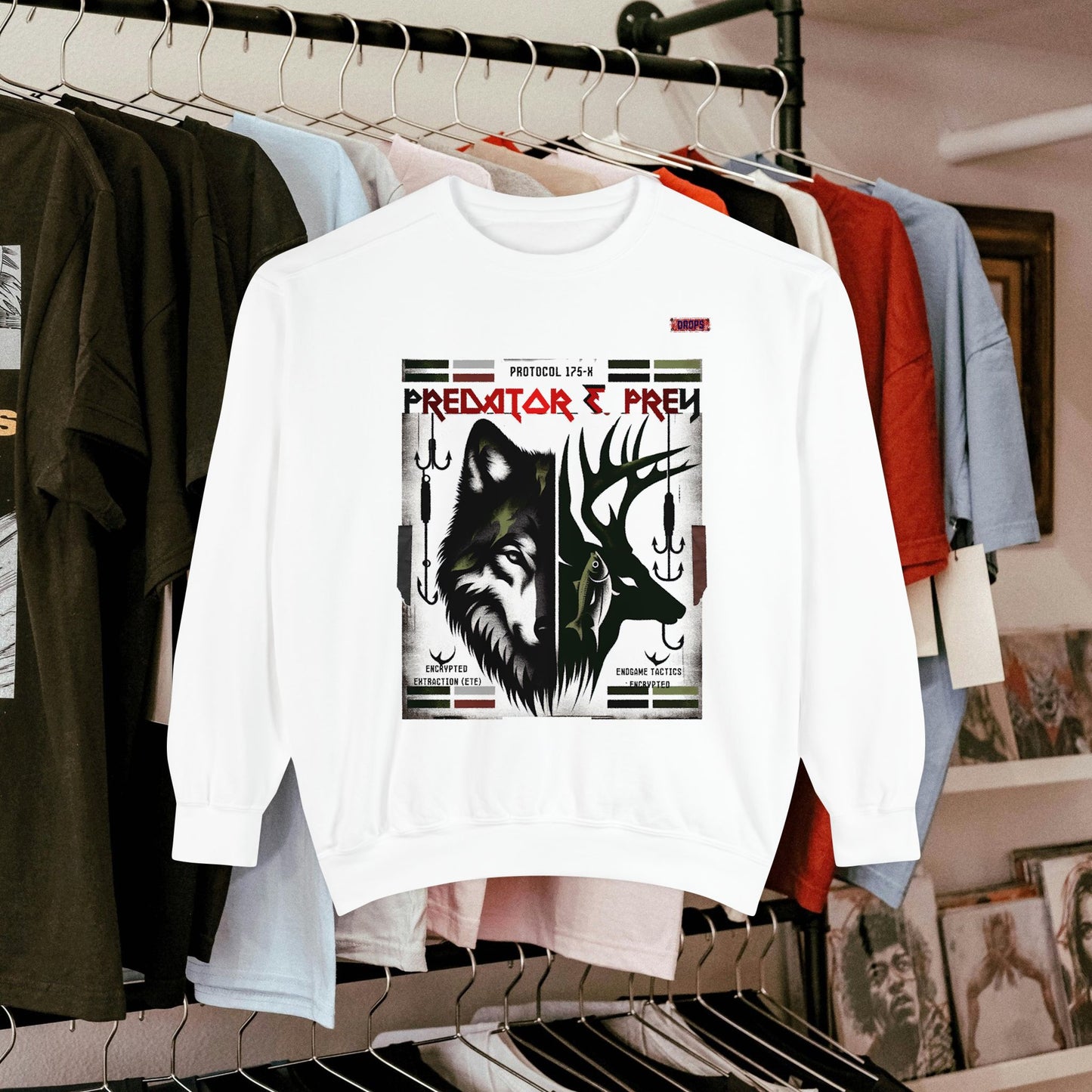 Predator & Prey Sweatshirt_ 03 Sep 2025_ Cozy Unisex Pullover, Nature Lover Apparel, Gifts for Wildlife Enthusiasts, Fall Fashion Layer