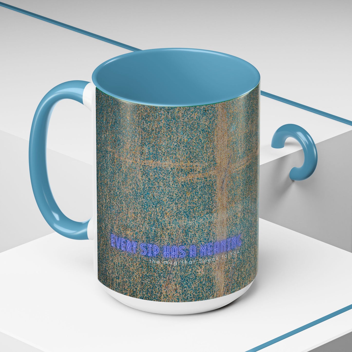 Accent Coffee Mug 11, 15oz_ N2 Series SPW ACM11OZ PT2WW008_ Vibrant Limited Edition Design by WesternWawes: