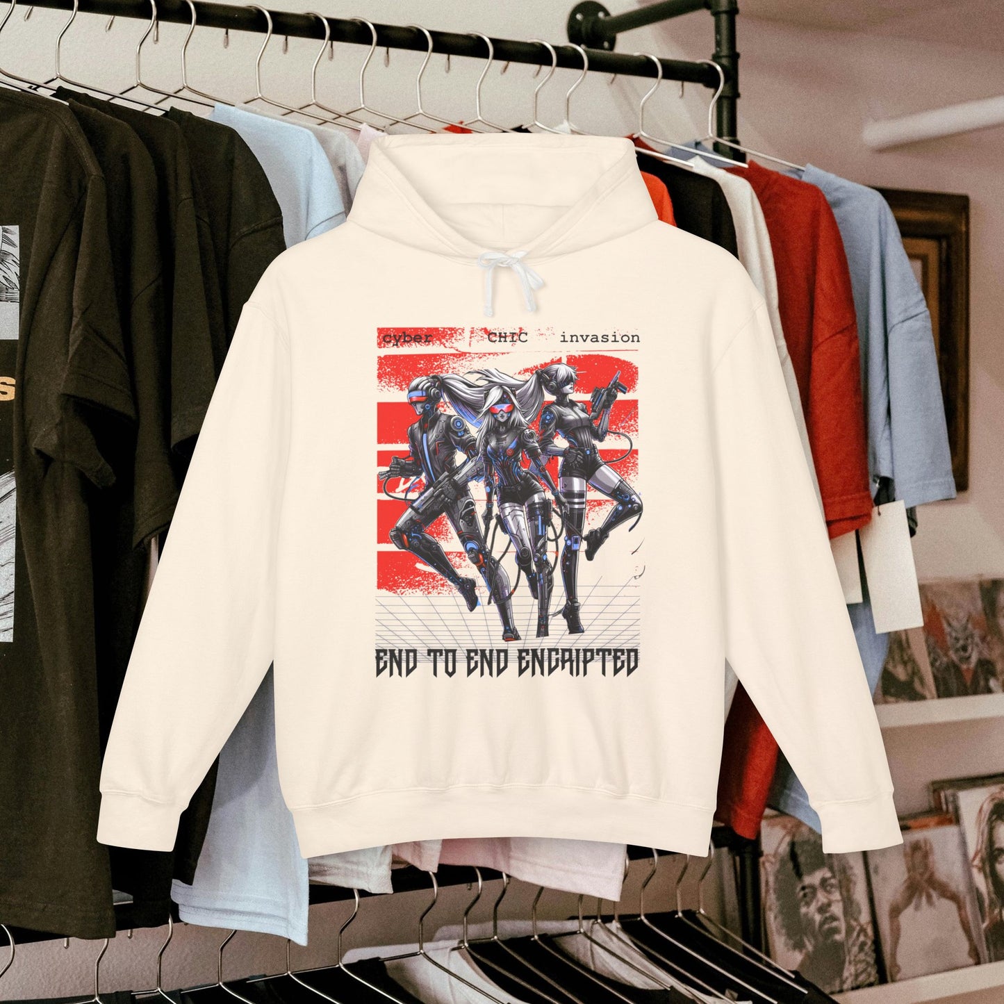 Unisex Lightweight Hooded Sweatshirt_ Series UWD 051_ Limited Edition Raw Streetwear by WesternWaves: