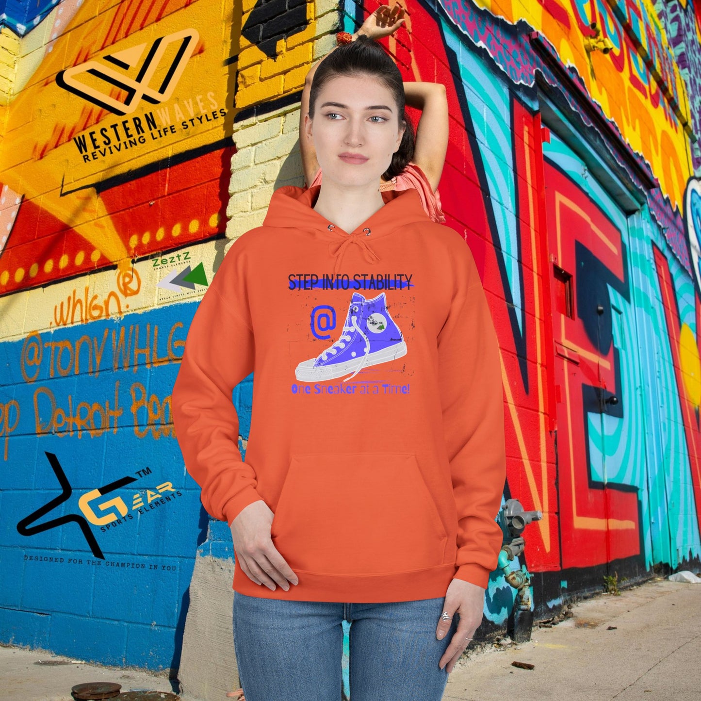 Unisex EcoSmart® Pullover Hoodie Sweatshirt_ N2 Series SPW USESPOHSS PT2WW001_ LImited Edition Quality Garment by WesternWaves: