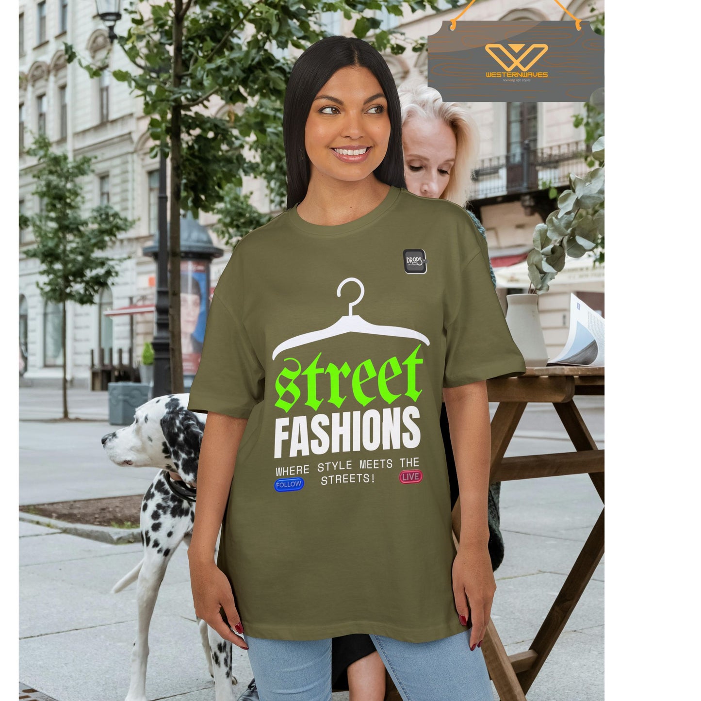 Unisex Oversized Tee_ N6+ Series USOSTEE PT2WW003_ Limited Edition by WesternWaves: