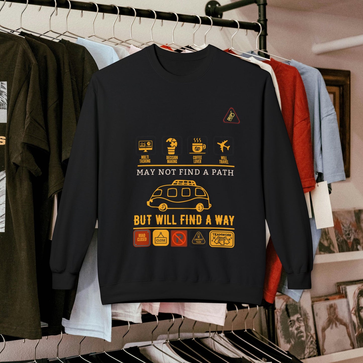 Inspirational Travel Crewneck Sweatshirt - 'May Not Find a Path, But Will Find a Way'_ 02 May 2025_ 001