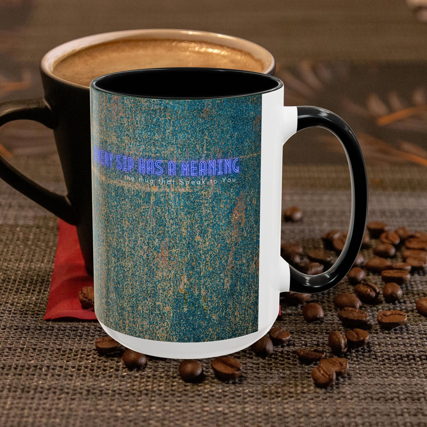 Accent Coffee Mug 11, 15oz_ N2 Series SPW ACM11OZ PT2WW008_ Vibrant Limited Edition Design by WesternWawes: