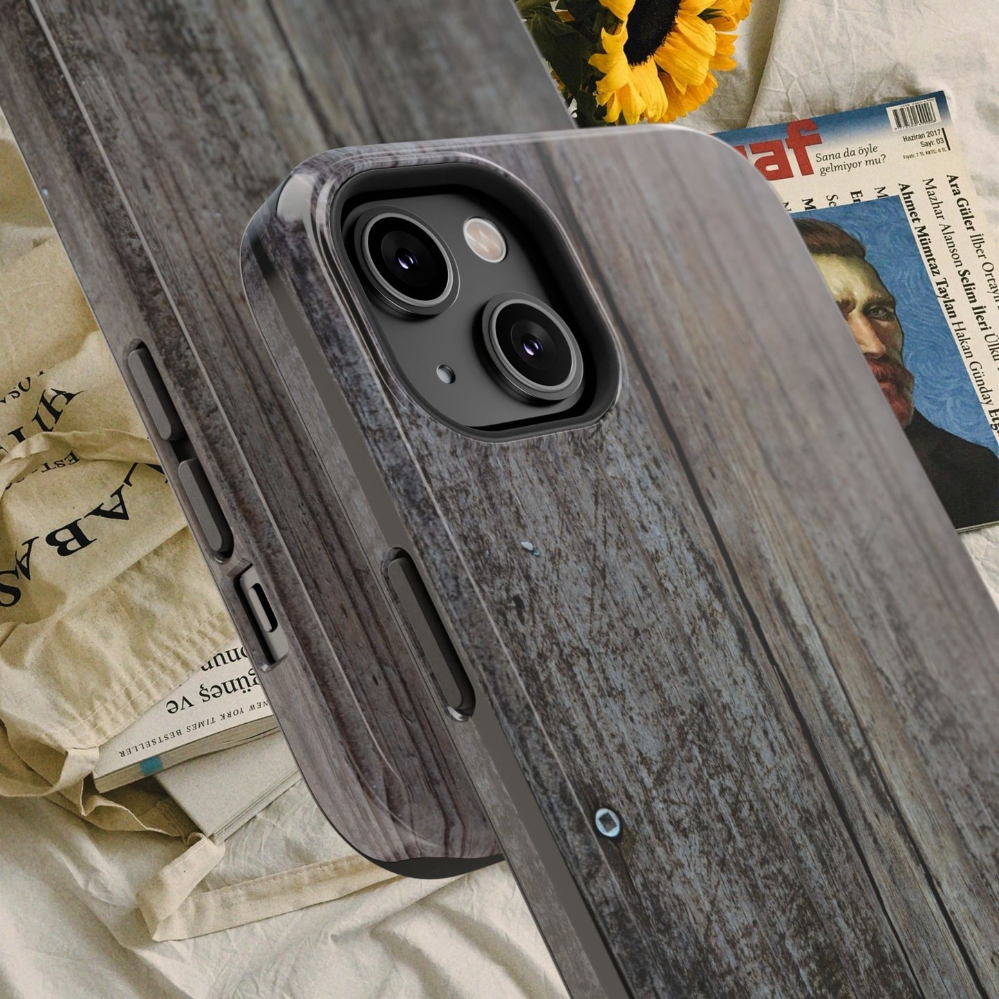 Impact-Resistant Tough Cases_ iPhone Case_ Series N8+ TCPCASE PT2WW006_ Limited Edition  Wooden Grain Phone Case for iPhones by WesternWaves: