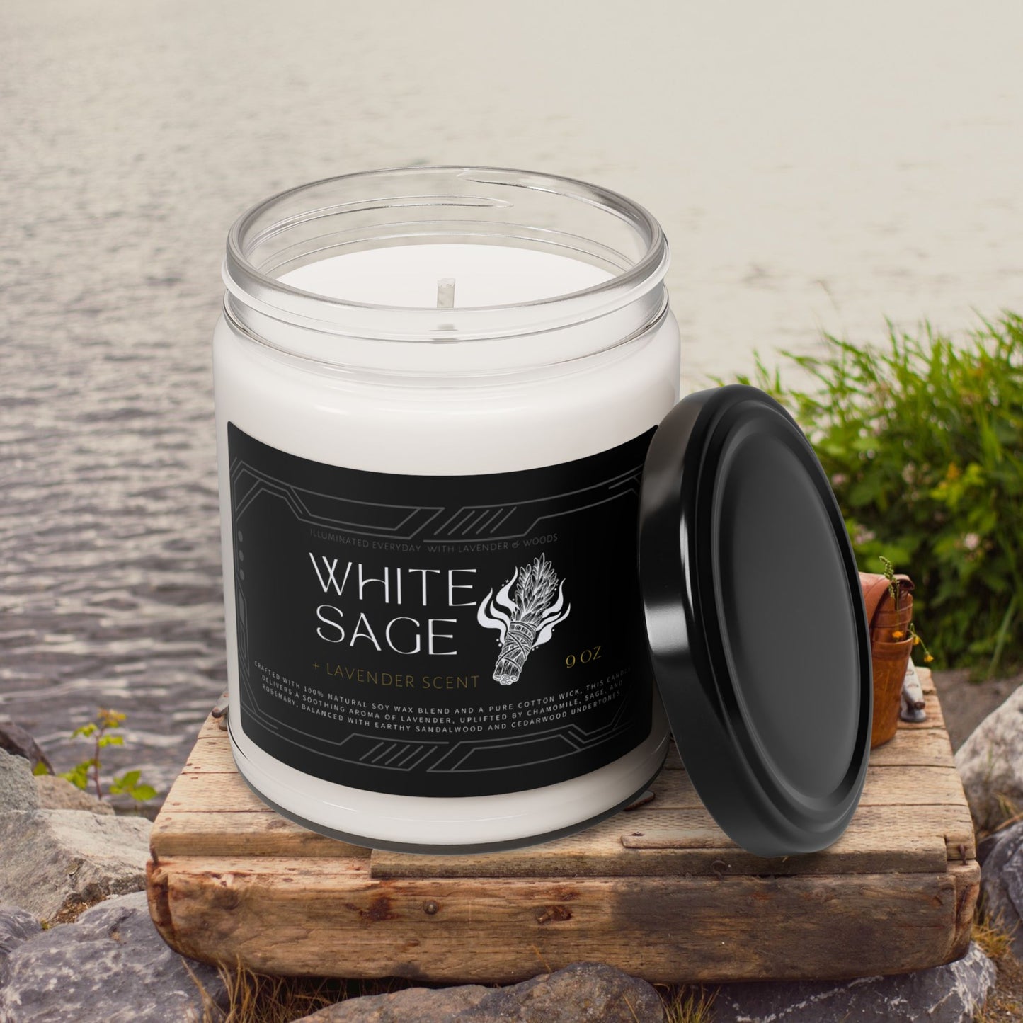 Soy Scents Candle_ White Sage_ N2 Series SSCWS PT2WW001_ Limited Edition Immersive aroma by WesternWaves: