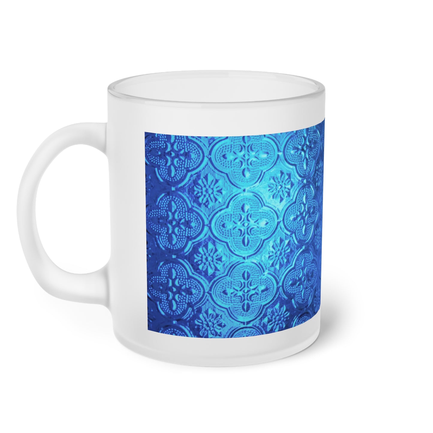 Frosted Glass Mug_ N2 Series SPW FGM PT2WW002_ Limited Edition Whimsical Dreams" Frosted Glass Mug by WesternWaves: