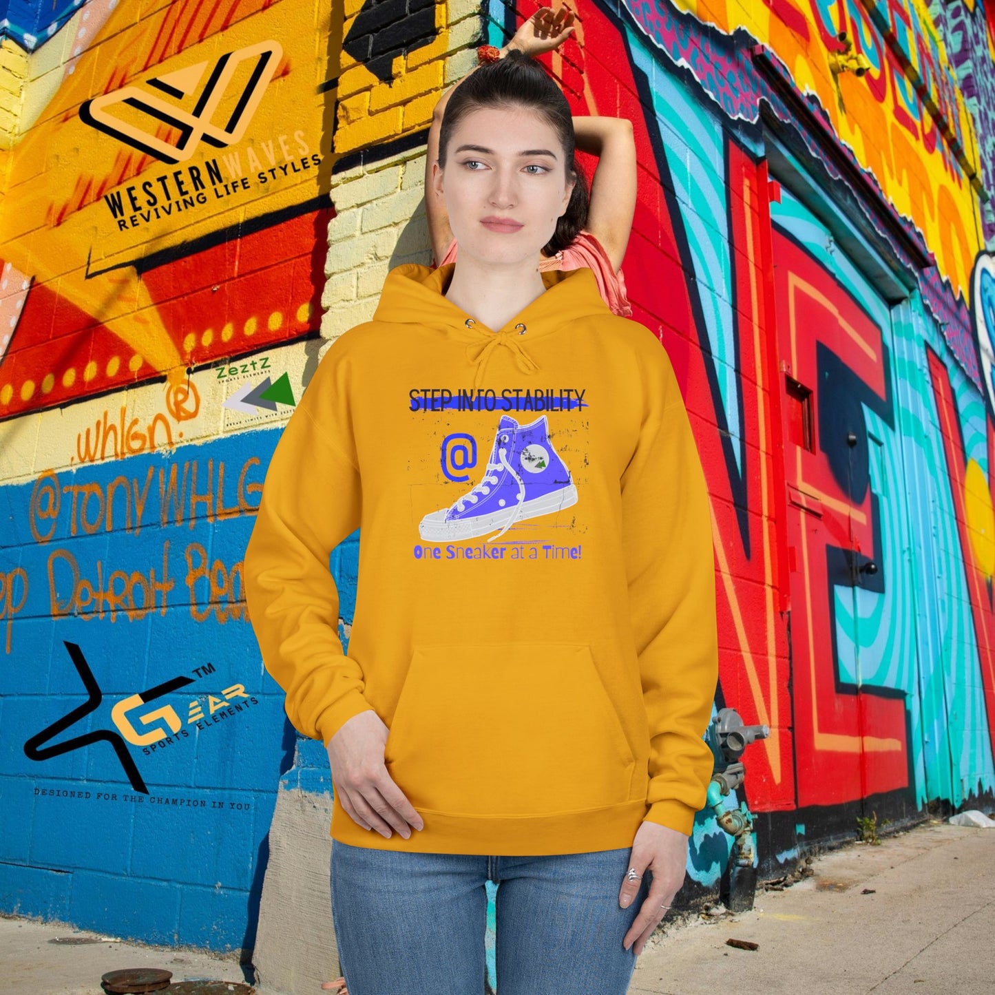 Unisex EcoSmart® Pullover Hoodie Sweatshirt_ N2 Series SPW USESPOHSS PT2WW001_ LImited Edition Quality Garment by WesternWaves: