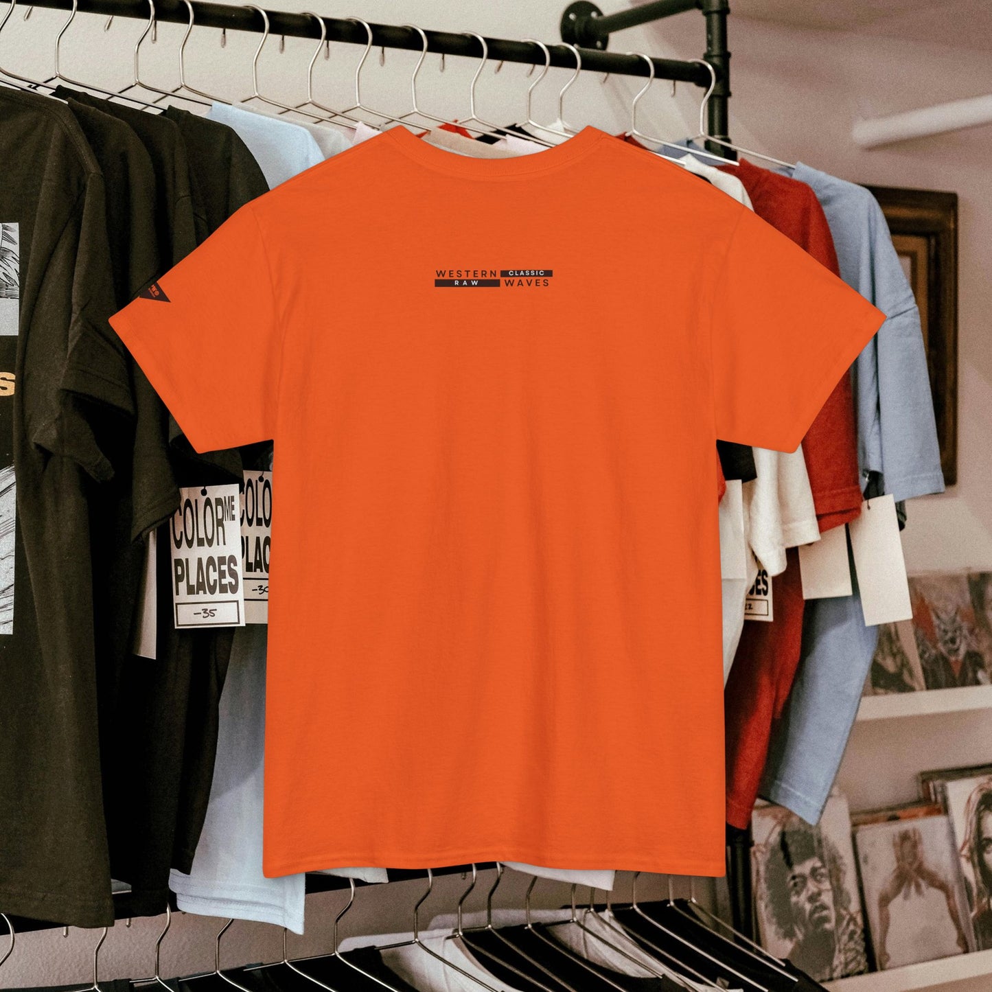 Unisex Heavy Cotton Tee_ Crafted from premium 100% cotton_ N2* Series UHCT PT2WV008_ Limited Edition Epitome of Comfort & Durability by WesternWaves: