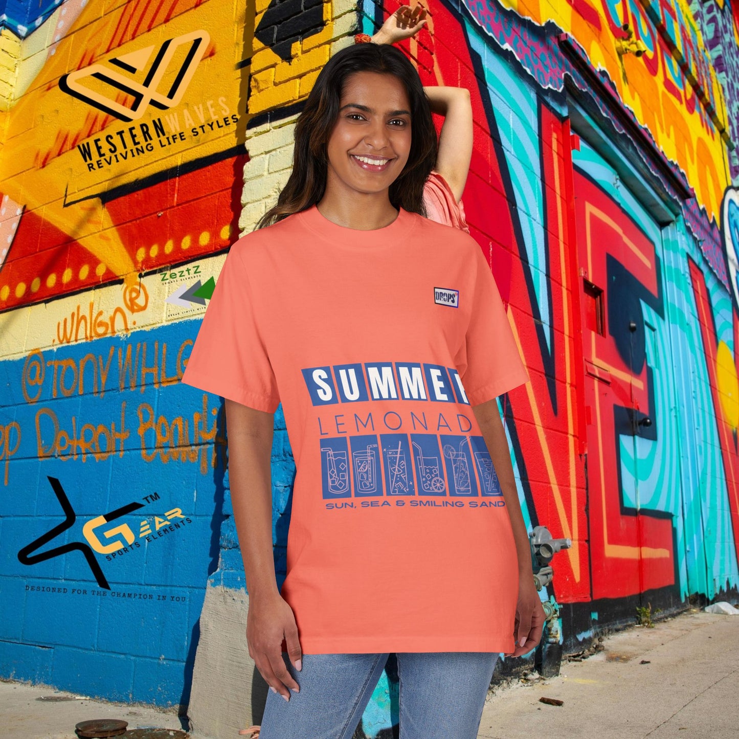 Summer Lemonade Unisex Drop-Shoulder T-Shirt_ Chill Vibes for Sun Lovers_ 17 May 2025_ 001