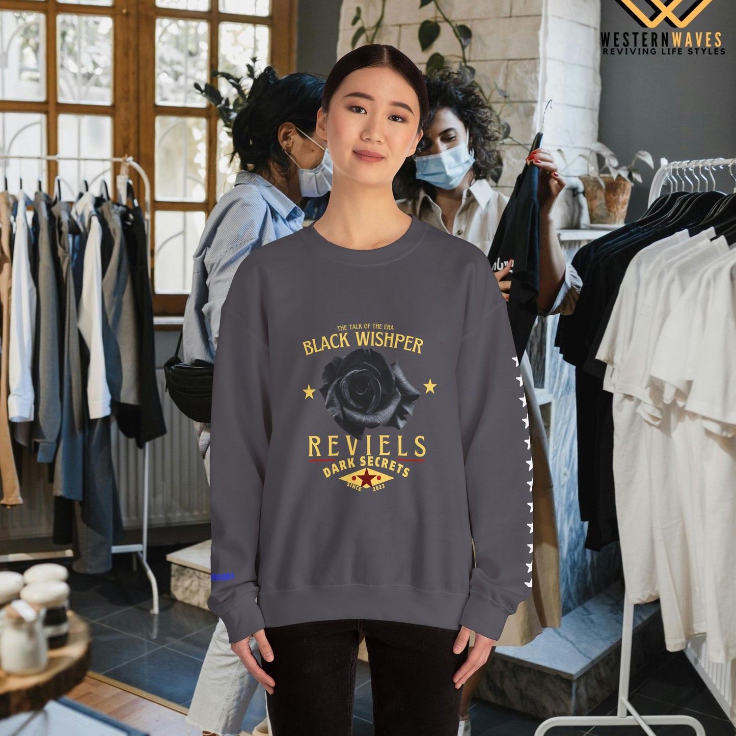 Unisex Heavy Blend™ Crewneck Sweatshirt_ N2 Series SPW UHBCSS PT2WV011_Limited Edition Pure Luxuryby WesternWaves: