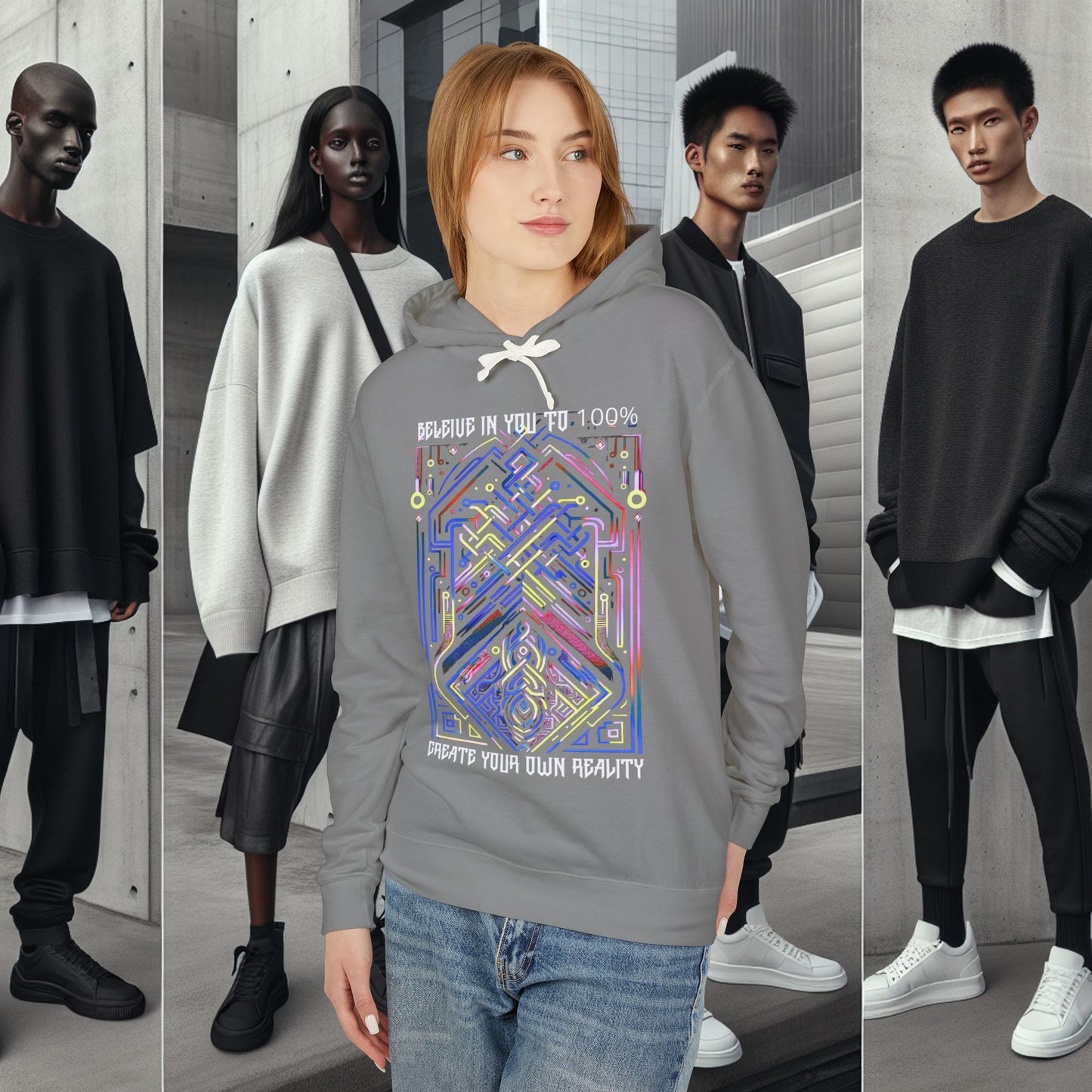 Unisex Lightweight Hooded Sweatshirt_ Series UWD 0052_ Limited Edition Streetwear Classic by WesternWaves: