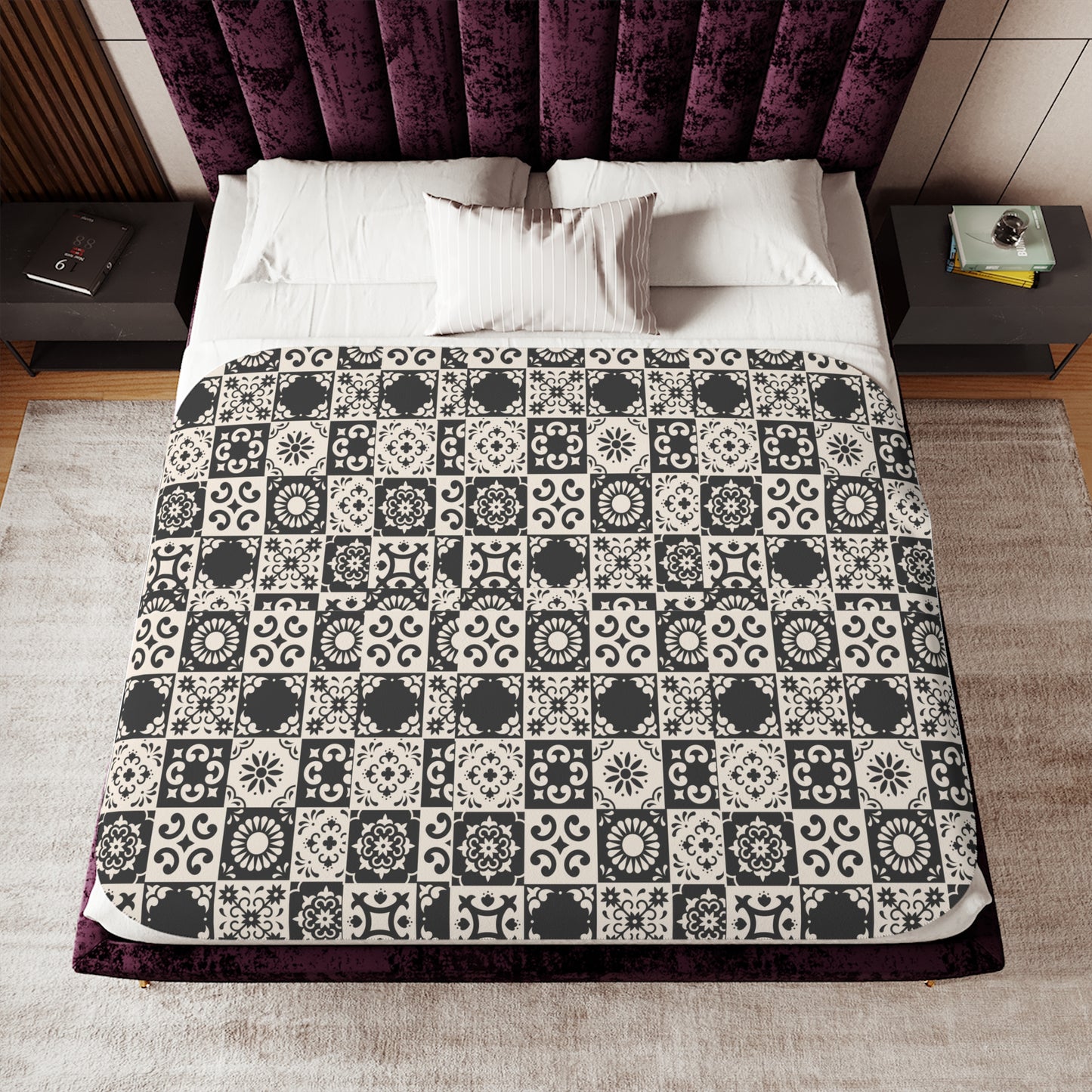 Sherpa Blankets (Two Colors)_ N2 Series SBI2C PT2WW001_ Limited Edition Customizable Design by WesternWaves: