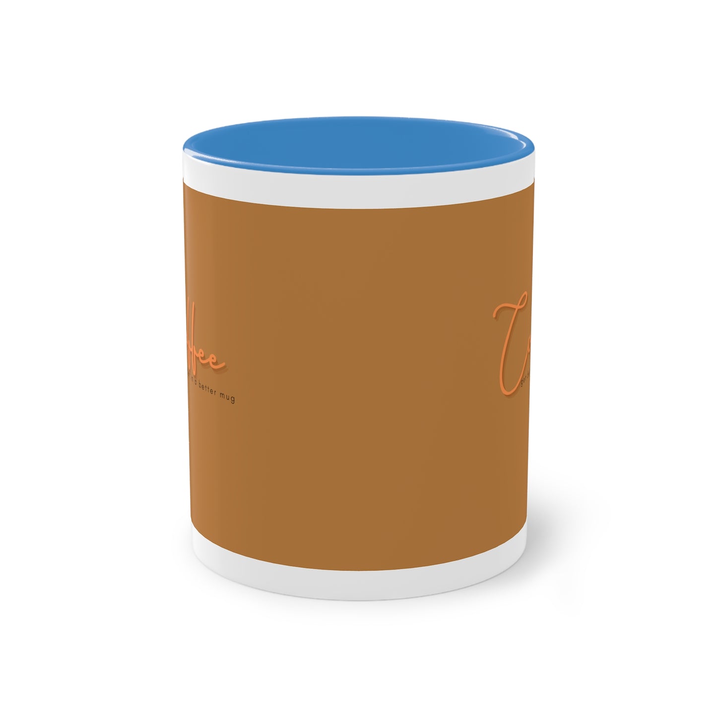 Two-Tone Coffee Mug, 11oz_ N2 Series TTCMUG PT2WW001_ Limited Edition Sipping Experience Both Pleasurable & Convenient by WesternWaves: