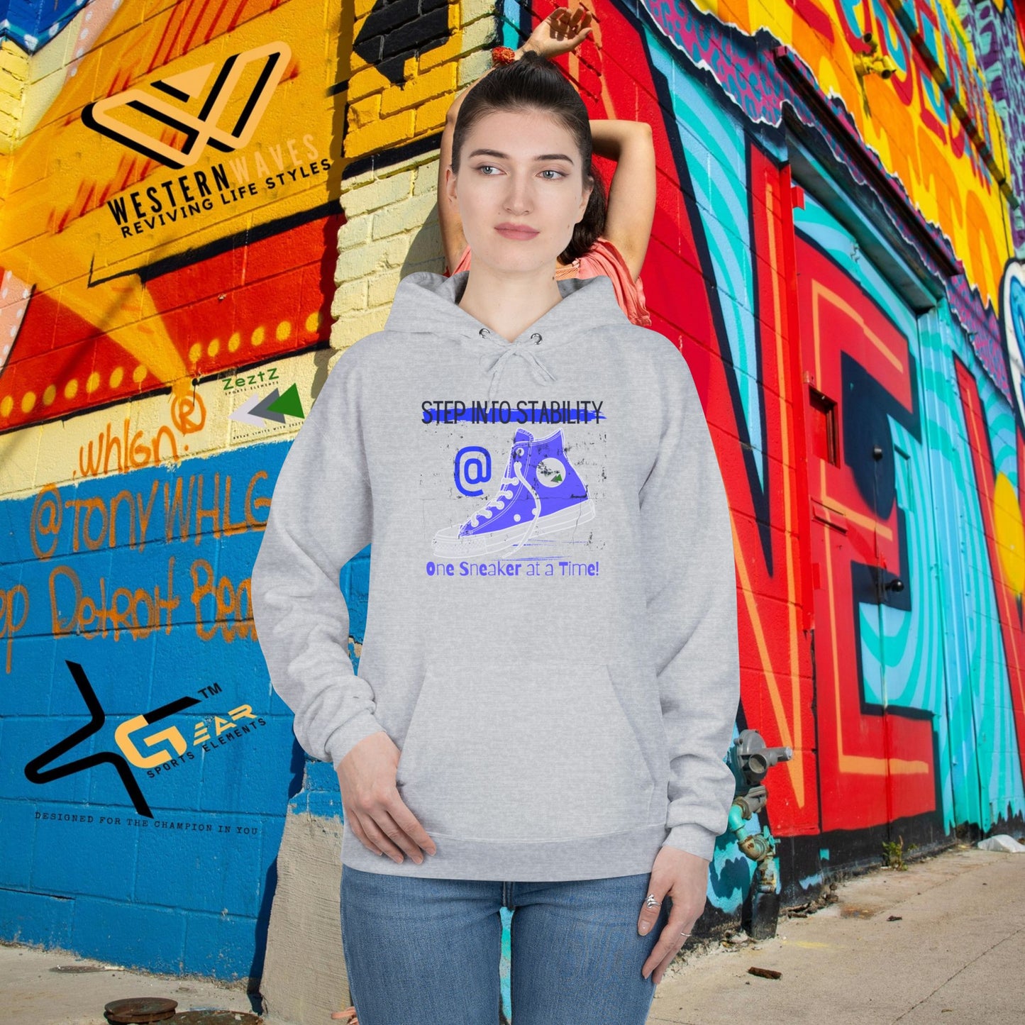 Unisex EcoSmart® Pullover Hoodie Sweatshirt_ N2 Series SPW USESPOHSS PT2WW001_ LImited Edition Quality Garment by WesternWaves: