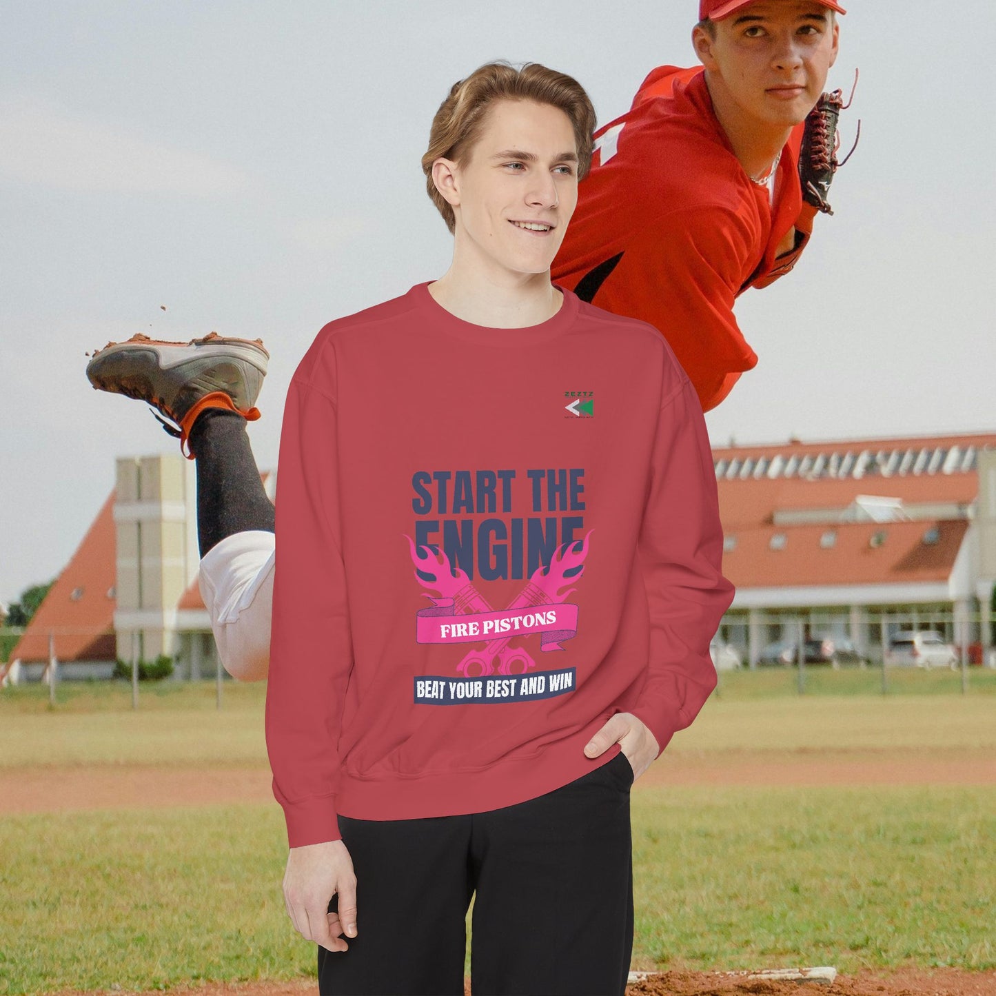 Unisex Garment-Dyed Sweatshirt_ N2 Series USGDSS PT2WW002_ Limited Edition Masterpiece of ‘ZeztZ’ Sports Brand _ Luxury & Casual Comfort by WesternWaves: