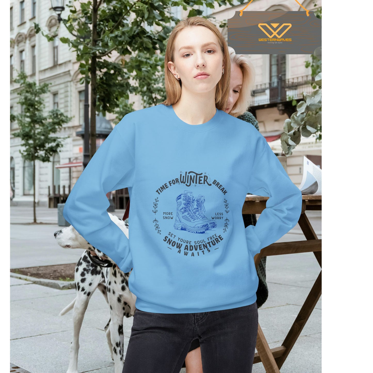 Unisex Midweight Softstyle Fleece Crewneck Sweatshirt_ N2 Series SPW USMWSSFCNSS PT2WW002_ Limited Edition Stylish Eco-conscious Raw Classic by WesternWaves: