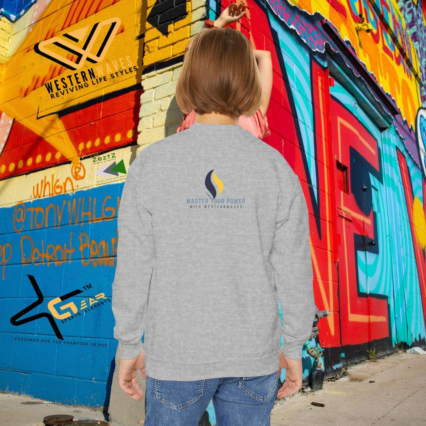 Youth Crewneck Sweatshirt_ N2 Series YCNSS PT2WW003_  Limited Edition Perfect Companion for the School, Sports  & Casual hangouts by WesternWaves: