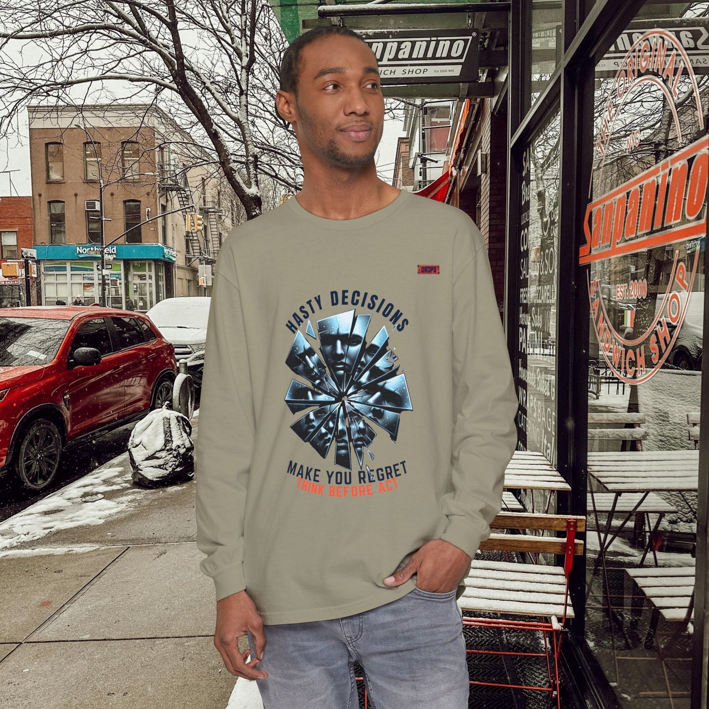Unisex Long Sleeve T-shirt_ Series N8+ USLSTS PT2WW001_ HSD 009_  Limited Edition Trendy Statement Apparel by WesternWaves:
