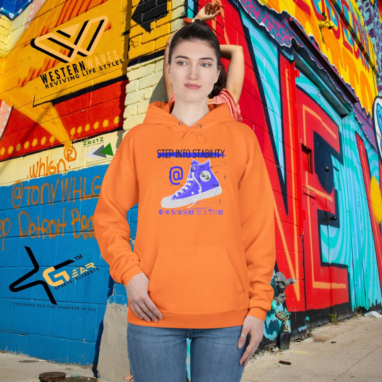 Unisex EcoSmart® Pullover Hoodie Sweatshirt_ N2 Series SPW USESPOHSS PT2WW001_ LImited Edition Quality Garment by WesternWaves: