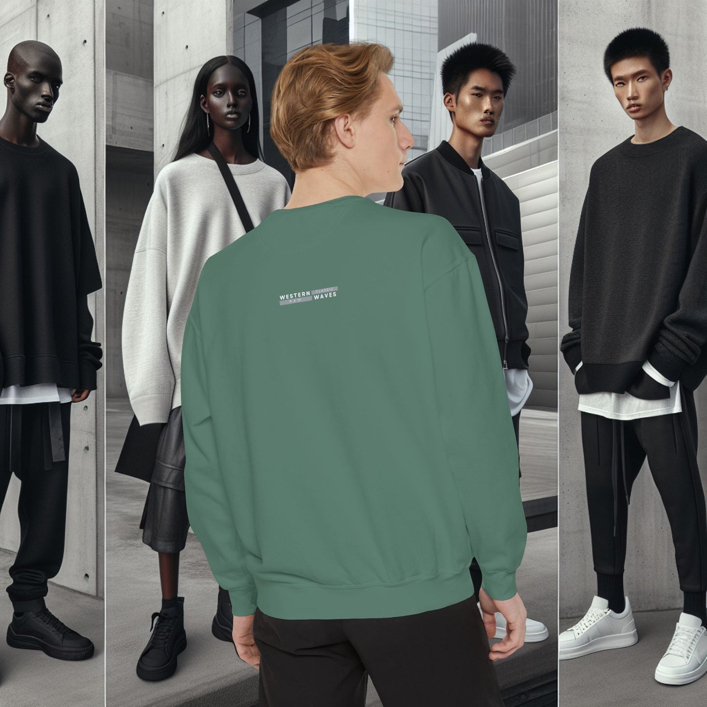 Unisex Garment-dyed Sweatshirt_ Series UWD 063_  Limited Edition Cozy Apparel for Adventurers by WesternWaves: