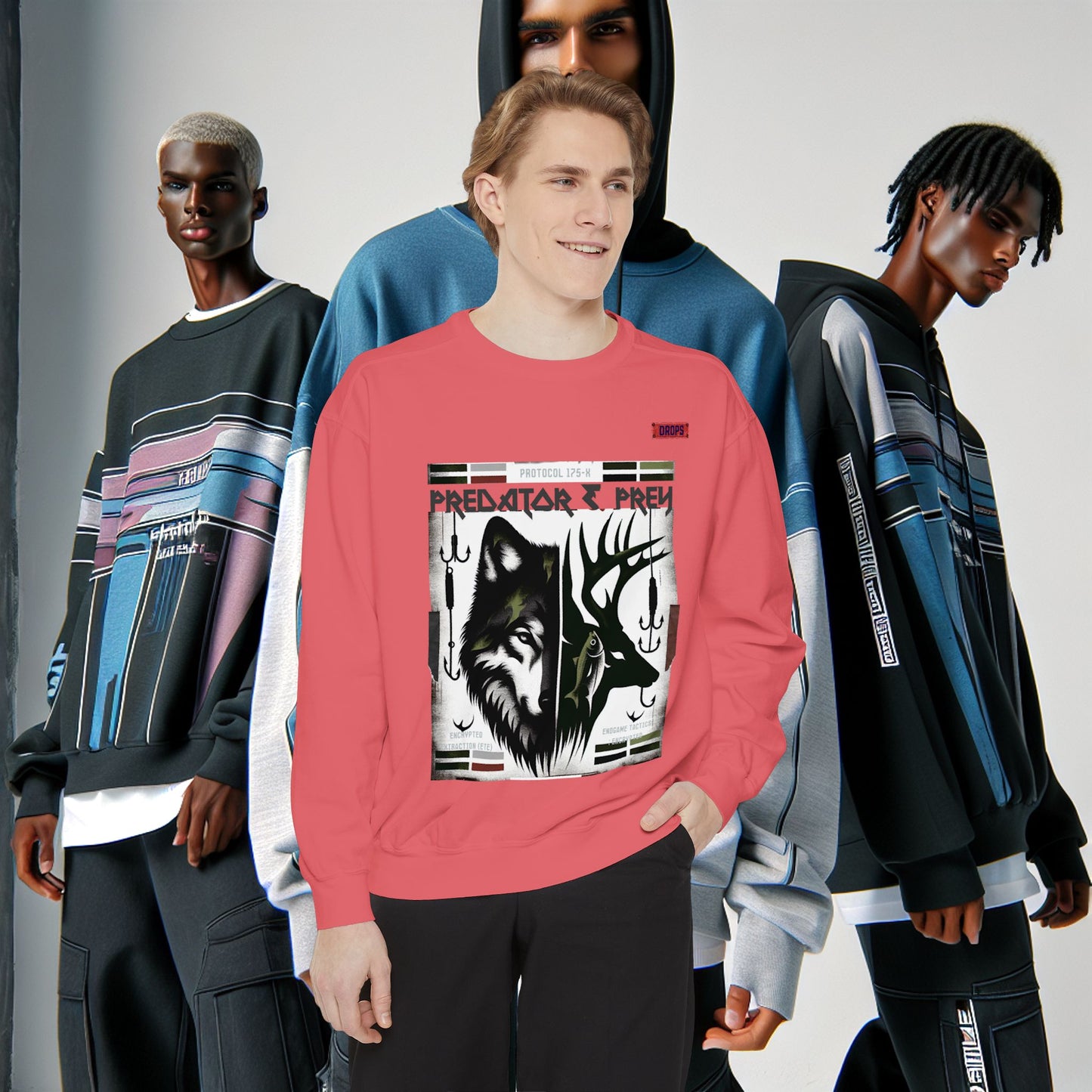 Predator & Prey Sweatshirt_ 03 Sep 2025_ Cozy Unisex Pullover, Nature Lover Apparel, Gifts for Wildlife Enthusiasts, Fall Fashion Layer