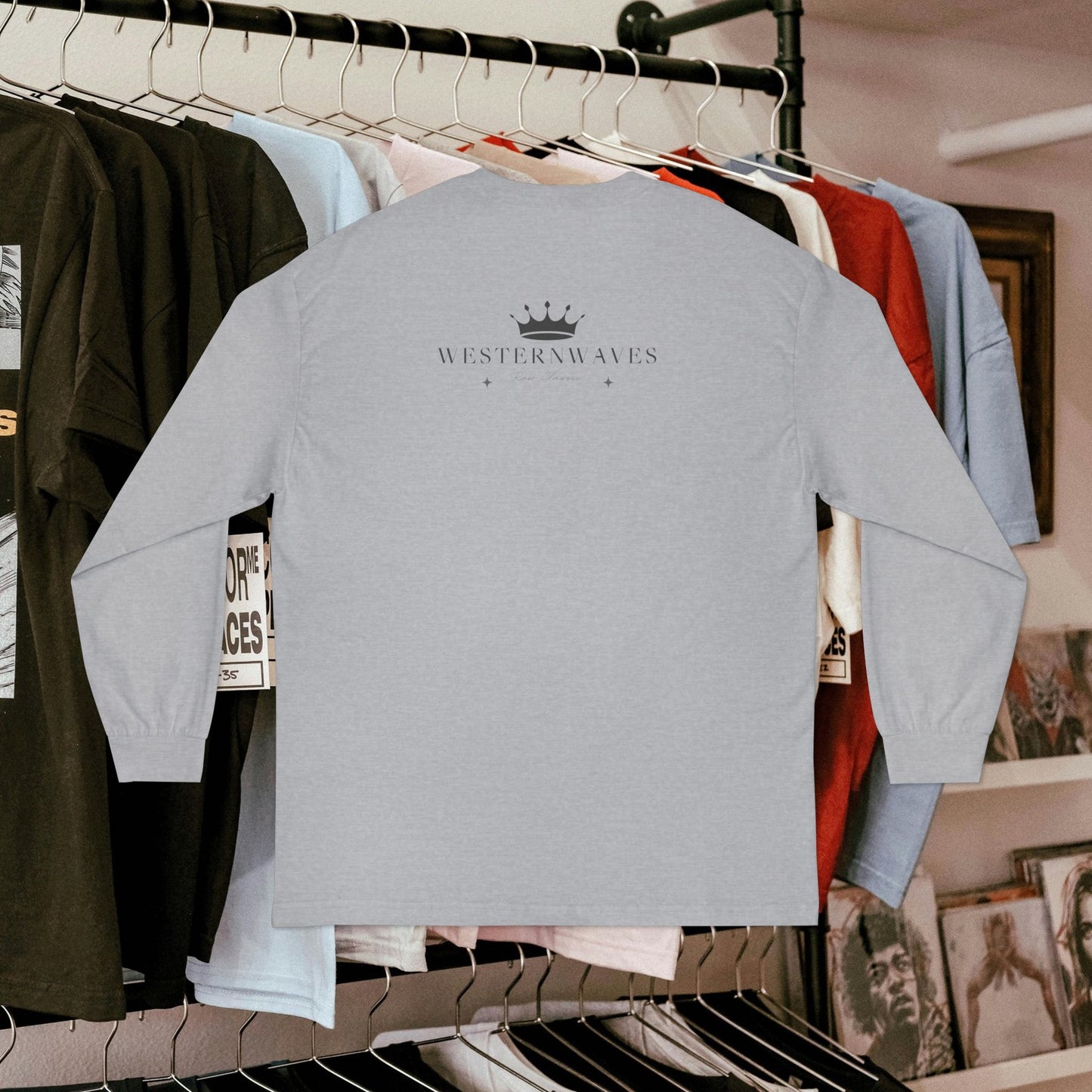 Unisex Classic Long Sleeve T-Shirt_ N2 Series CLSTS PT2WW002_ Limited Edition 100% US Cotton product by WesternWaves: