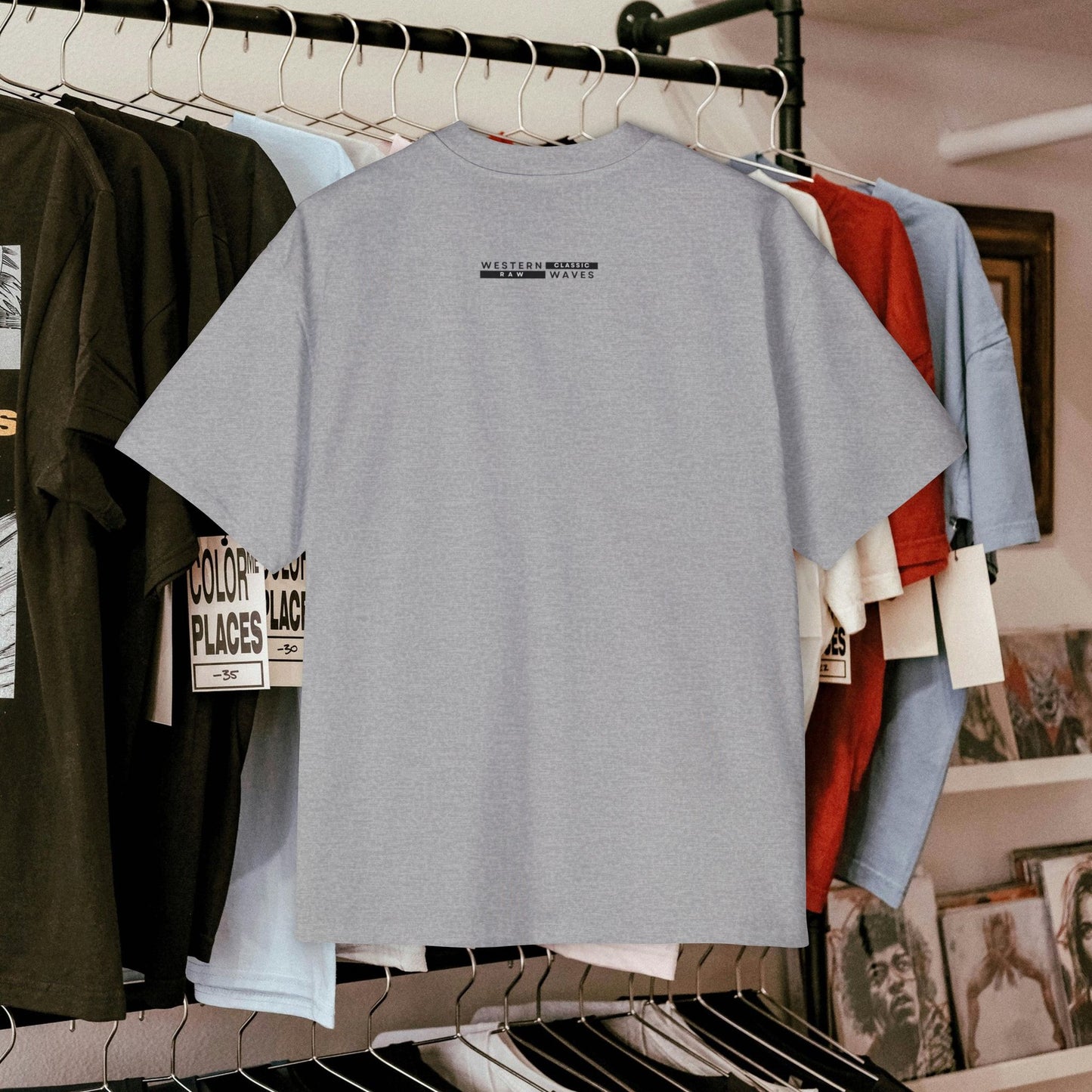 Men's Oversized Graphic Tee_ Series N8+ MENSOSGTEE PT2WW001_ Series SHD 008_ Limited Edition Unique Casual Wear by WesternWaves: