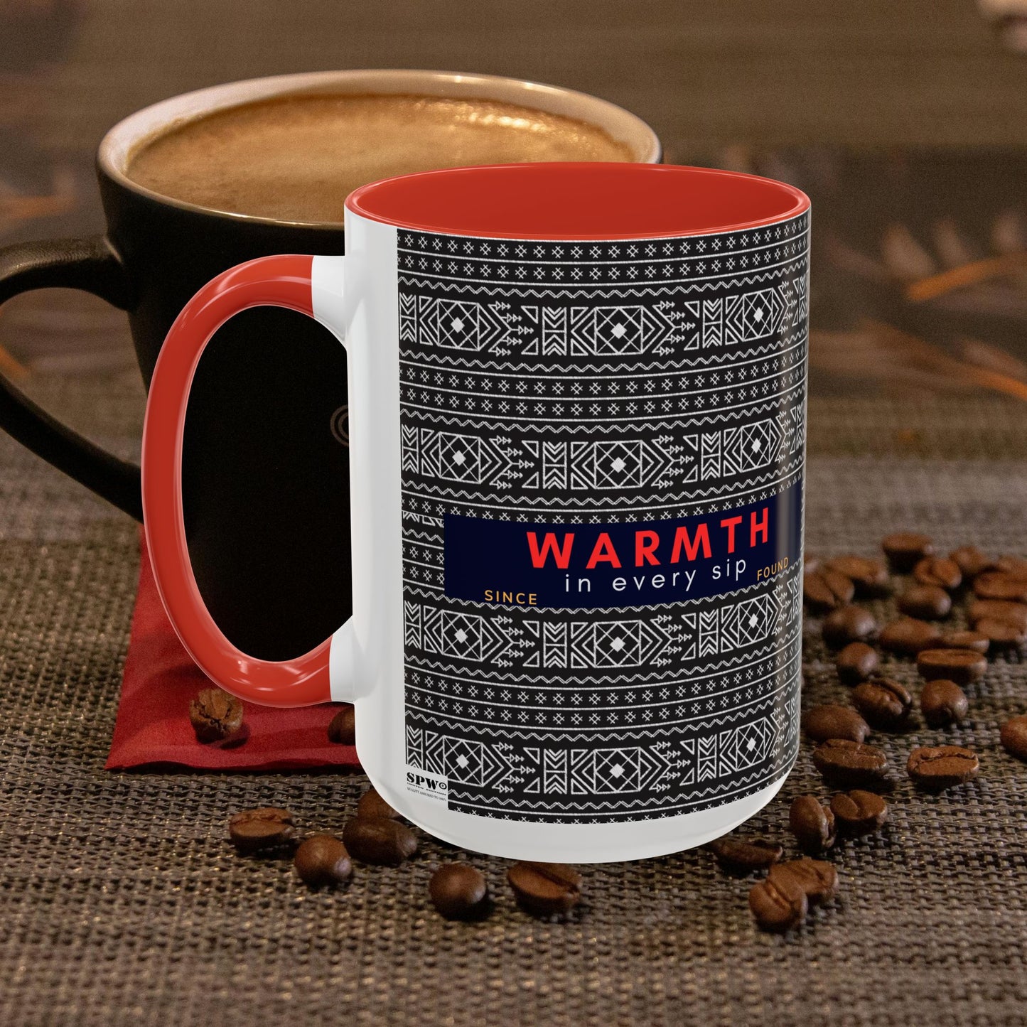 Accent Coffee Mug 11, 15oz_ N2 Series SPW ACM11OZ PT2WW007_ Vibrant Limited Edition Design by WesternWawes: