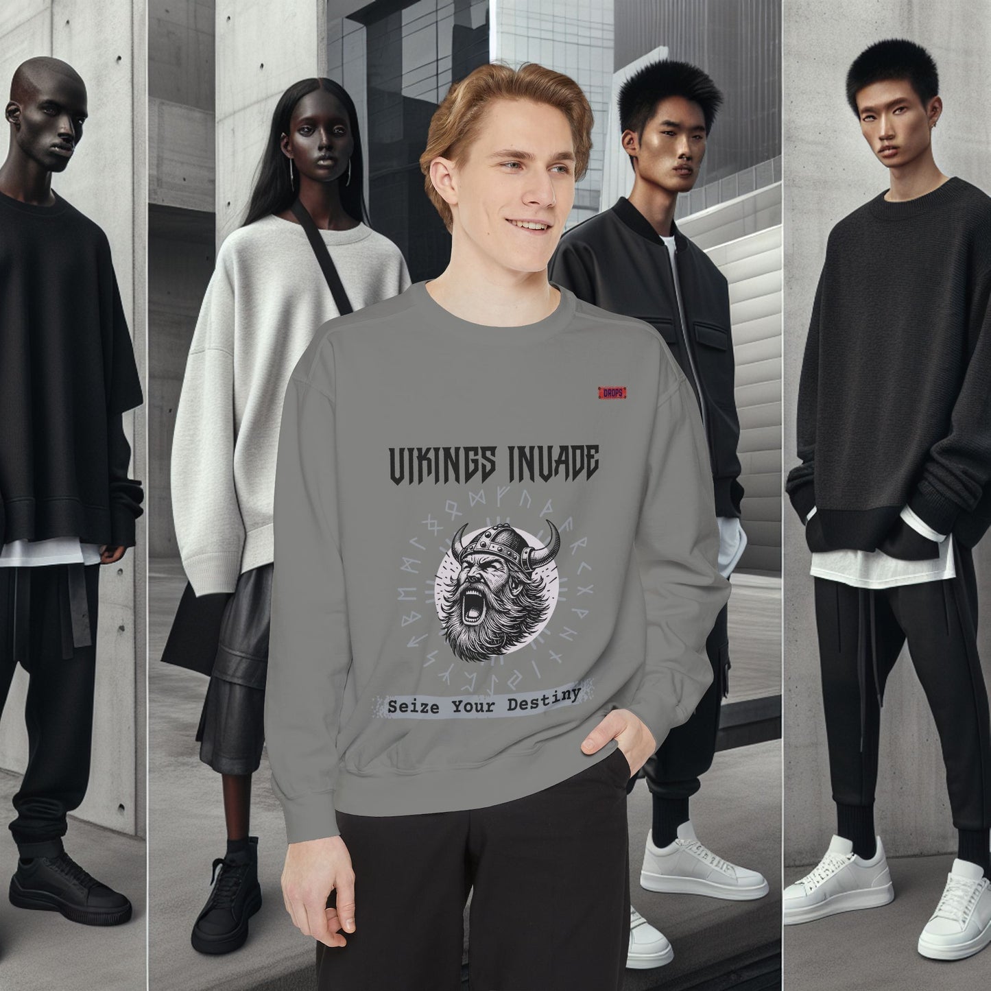 Unisex Garment-dyed Sweatshirt_ Series UWD 063_  Limited Edition Cozy Apparel for Adventurers by WesternWaves: