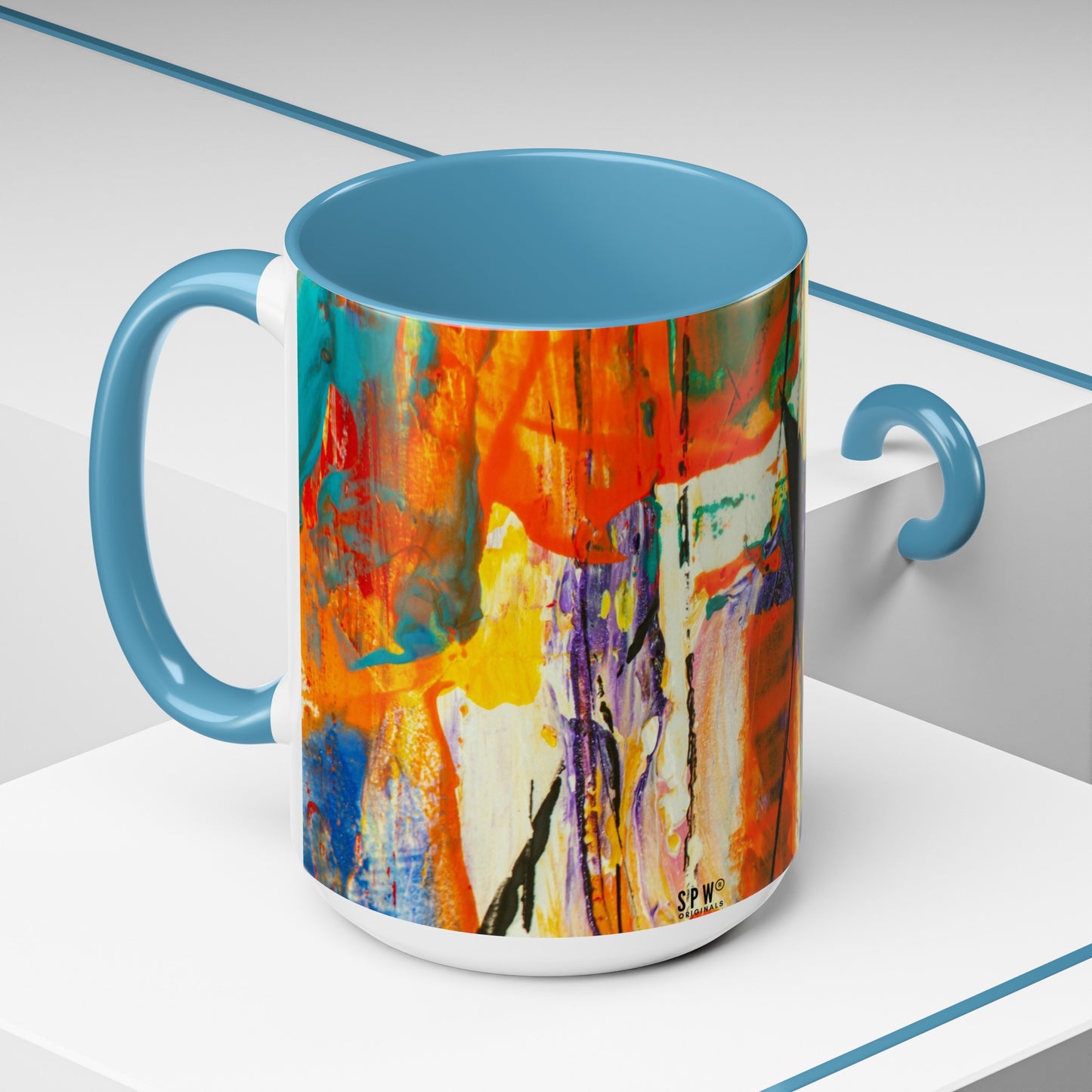 Accent Coffee Mug (11, 15oz)_ N2 Series SPW ACMUG PT2WW002_ Limited Edition Mug by WesternWaves: