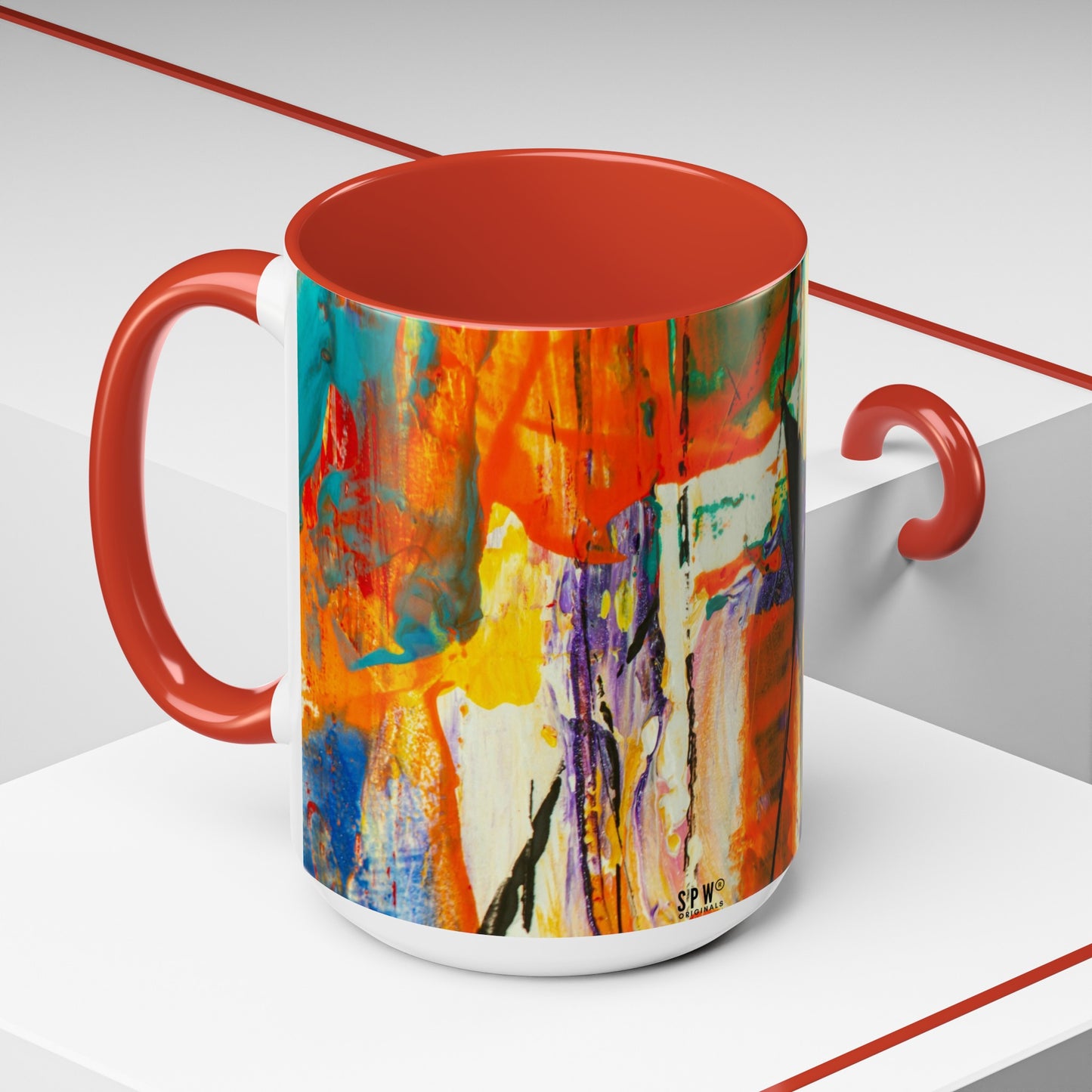 Accent Coffee Mug (11, 15oz)_ N2 Series SPW ACMUG PT2WW002_ Limited Edition Mug by WesternWaves: