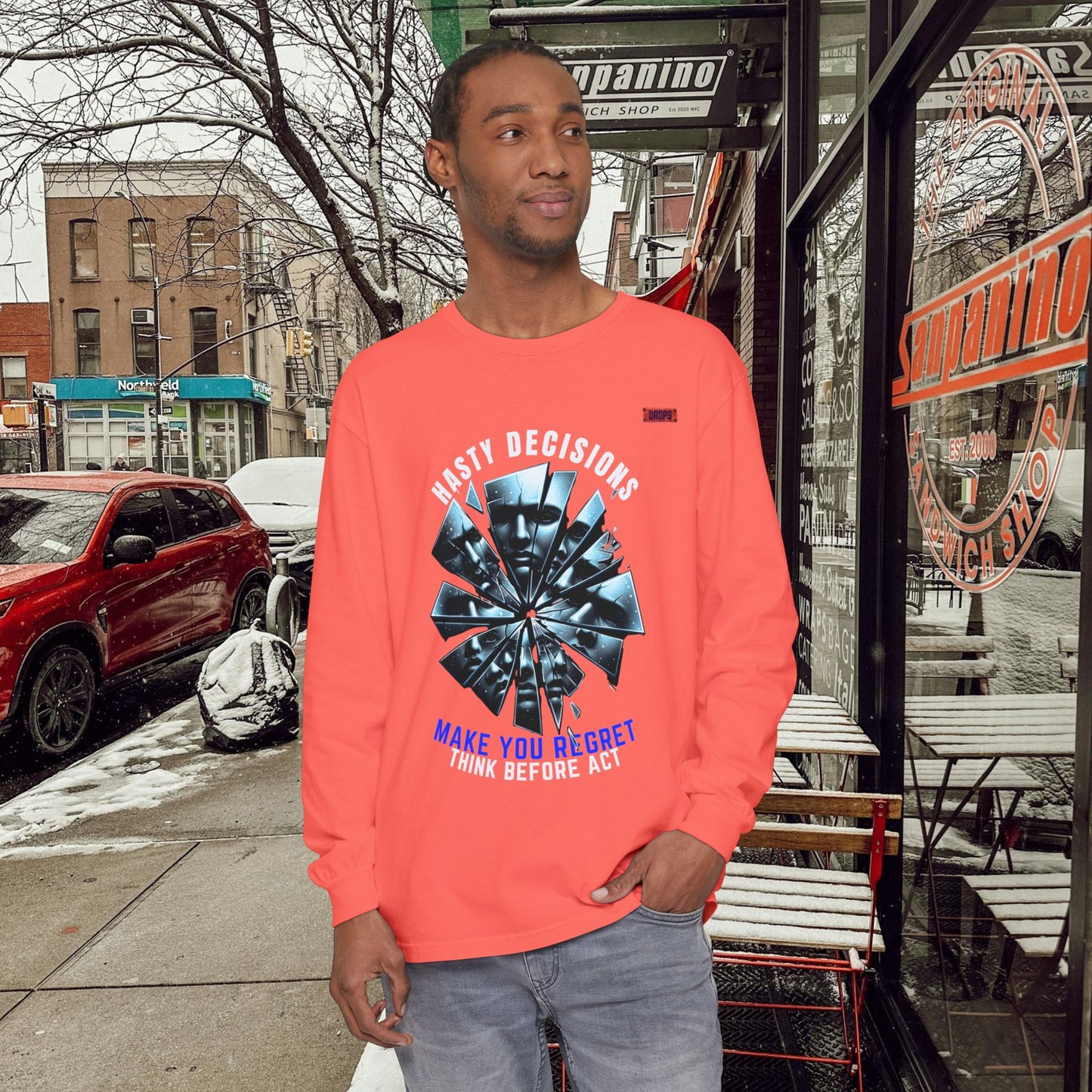 Unisex Long Sleeve T-shirt_ Series N8+ USLSTS PT2WW001_ HSD 009_  Limited Edition Trendy Statement Apparel by WesternWaves: