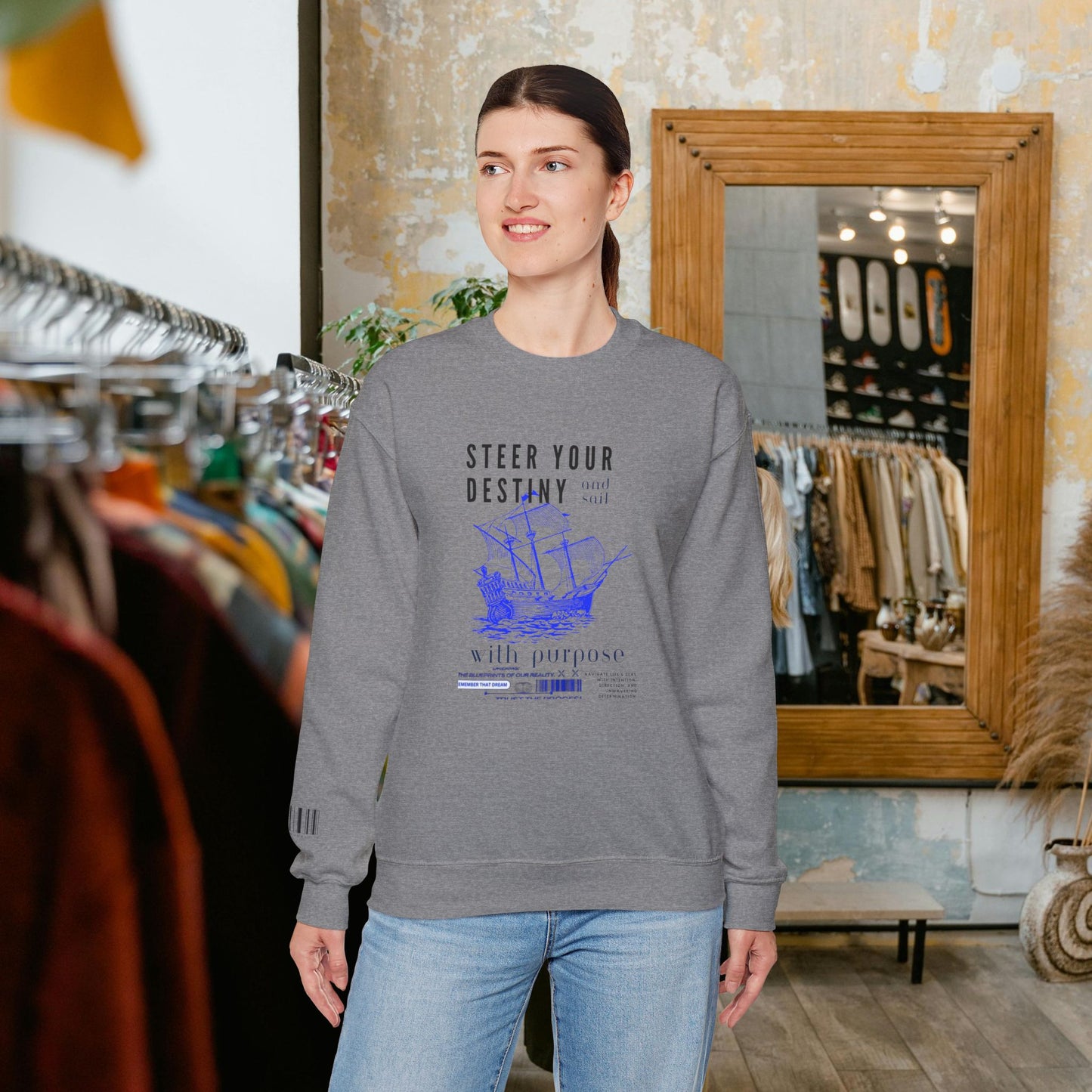 Unisex Heavy Blend™ Crewneck Sweatshirt_ N+ Series UHBCSS PT2WW025_ Limited Edition by WesternWaves: