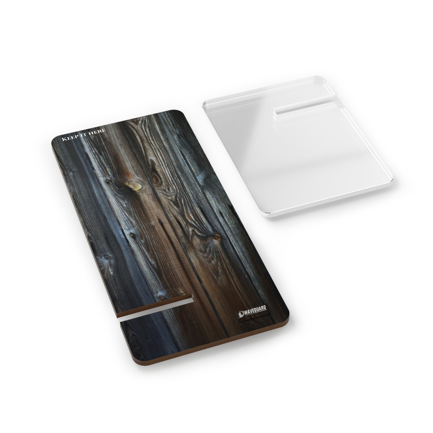Mobile Display Stand_ Series N8+ MBDSTAND PT2WW001_ 12 SEP 2025_ Limited Edition WAVEGUARD BRAND Wood Finished Smartphone Holder by WesternWaves: