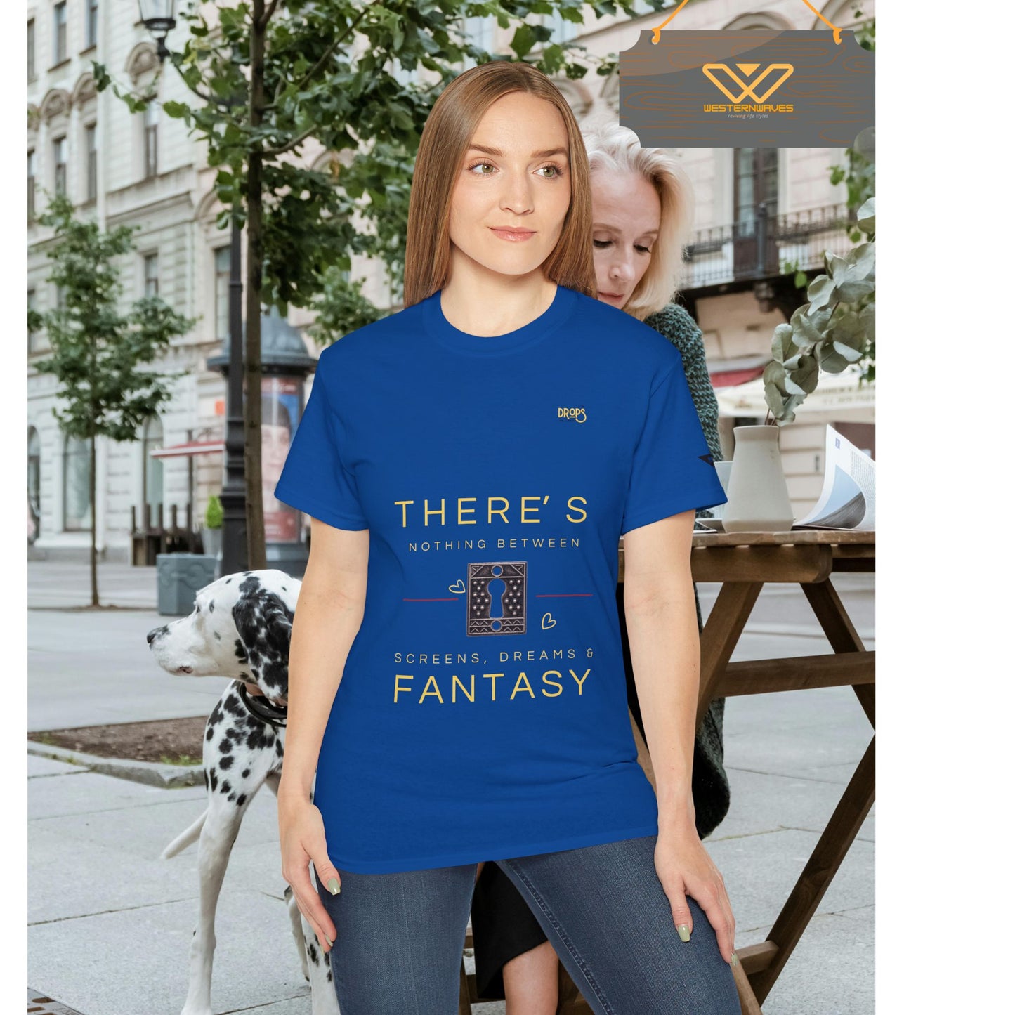 Unisex Ultra Cotton Tee - "There's Nothing Between Screens, Dreams & Fantasy" T-Shirt - Perfect for Dreamers and Creatives_ 07 May 2025_ 001