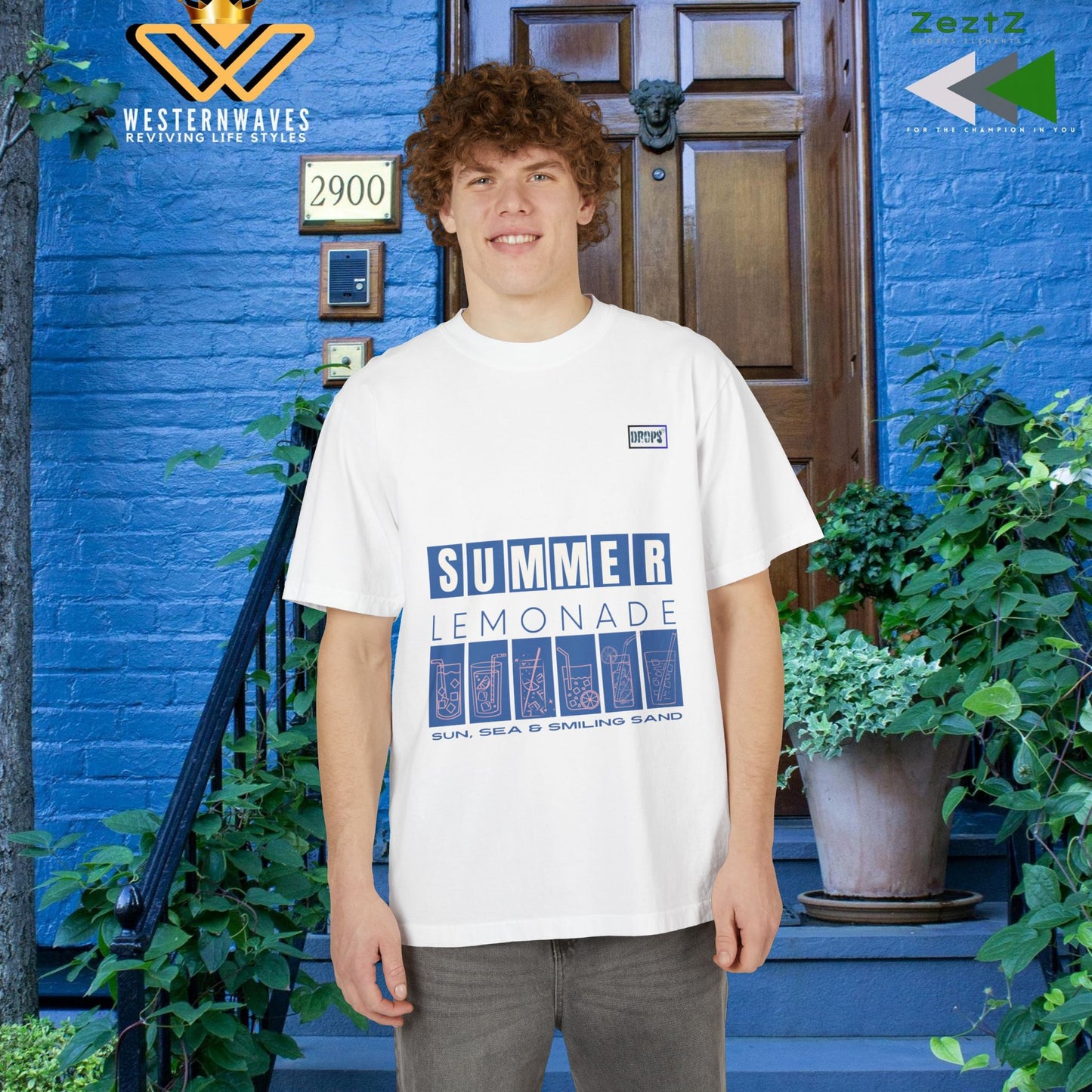 Summer Lemonade Unisex Drop-Shoulder T-Shirt_ Chill Vibes for Sun Lovers_ 17 May 2025_ 001