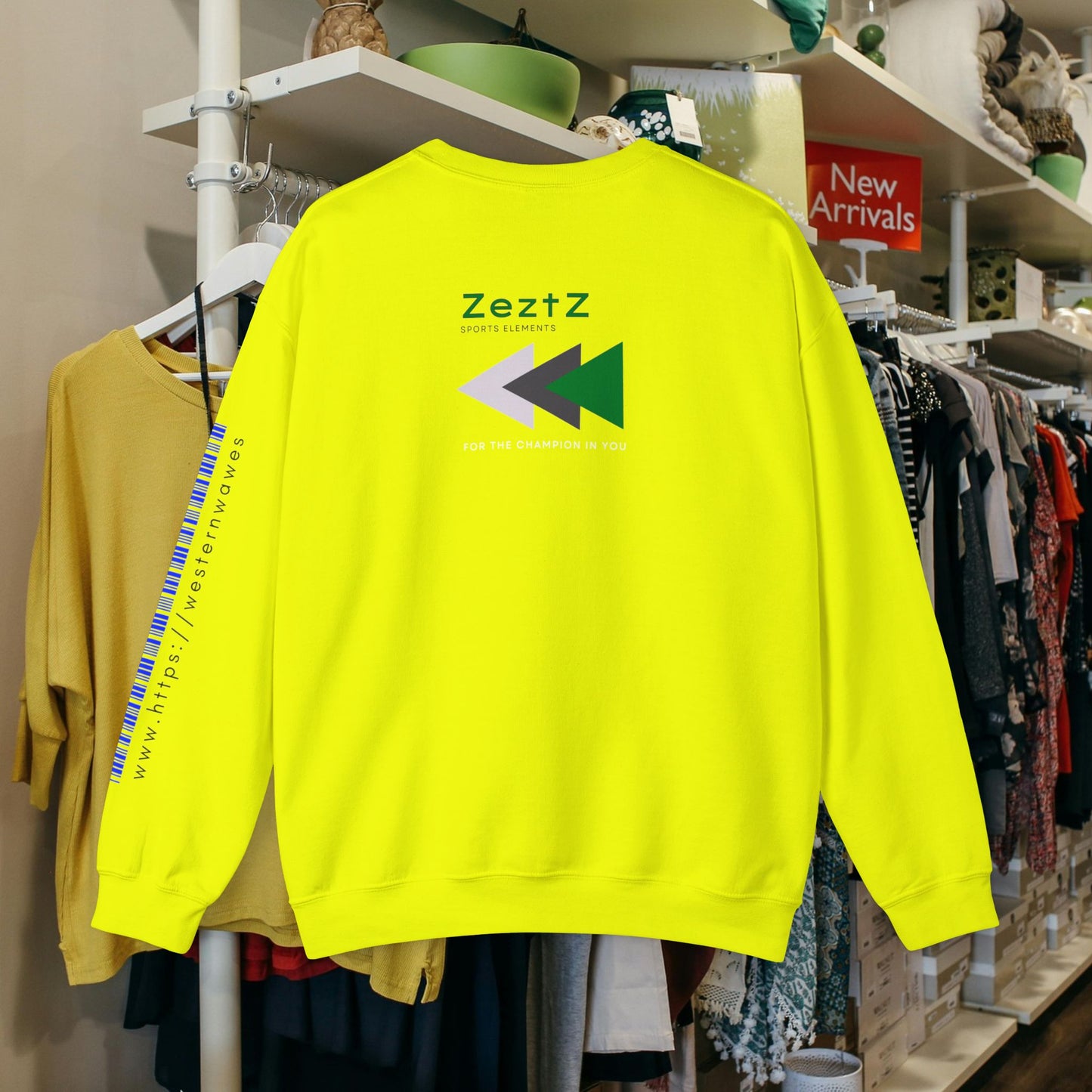 Unisex Heavy Blend™ Crewneck Sweatshirt_ N2 Sports Series SPW UHBCSS PT2WW003_ Limited Edition ‘Zeztz’ Brand Sports Elementz by WesternWaves: