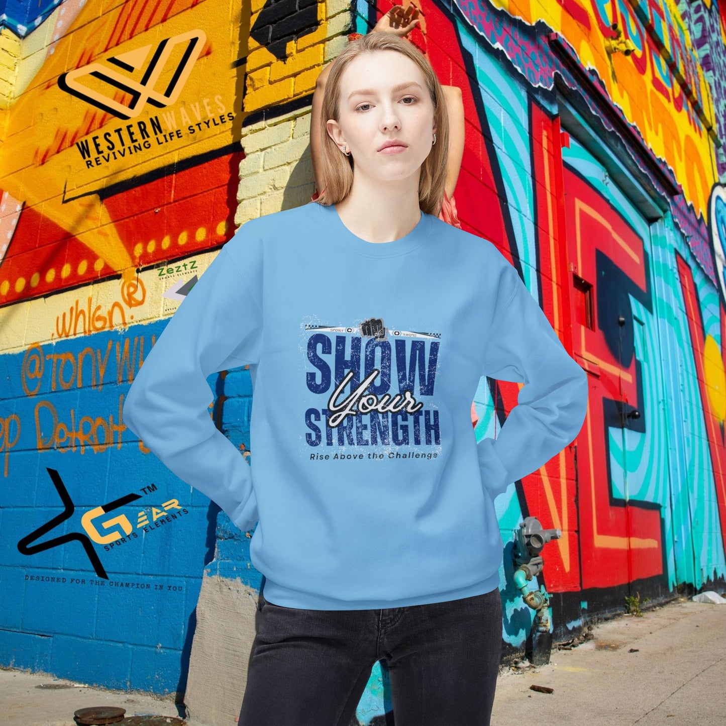 Unisex Midweight Softstyle Fleece Crewneck Sweatshirt_ N2+ Series USMWSSFCNSS PT2WW010_ Limited Edition Stylish Eco-conscious Raw Classic by WesternWaves: