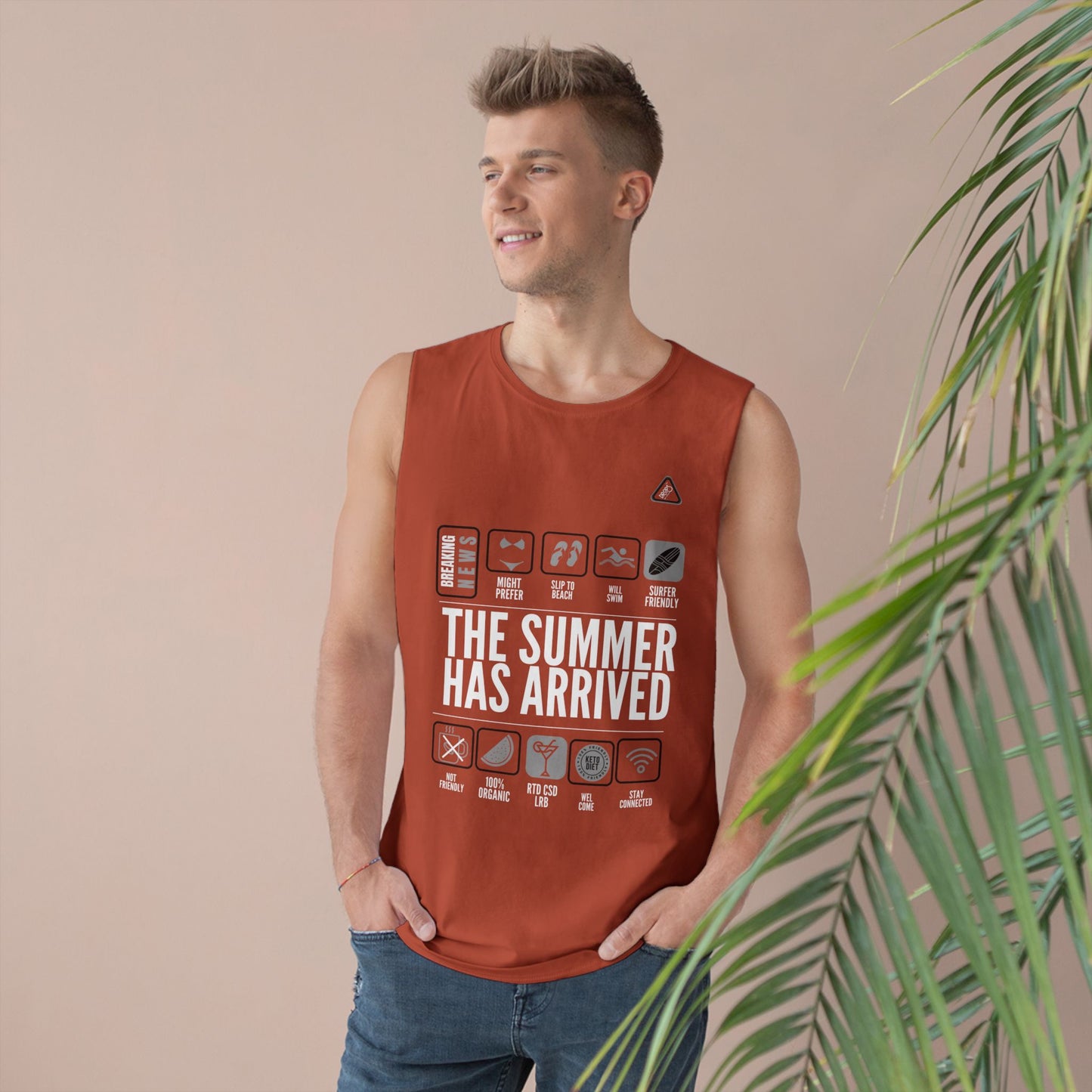 Unisex Summer Vibes Tank Top - 'The Summer Has Arrived' – Organic Cotton_ 09 May 2025_ 001