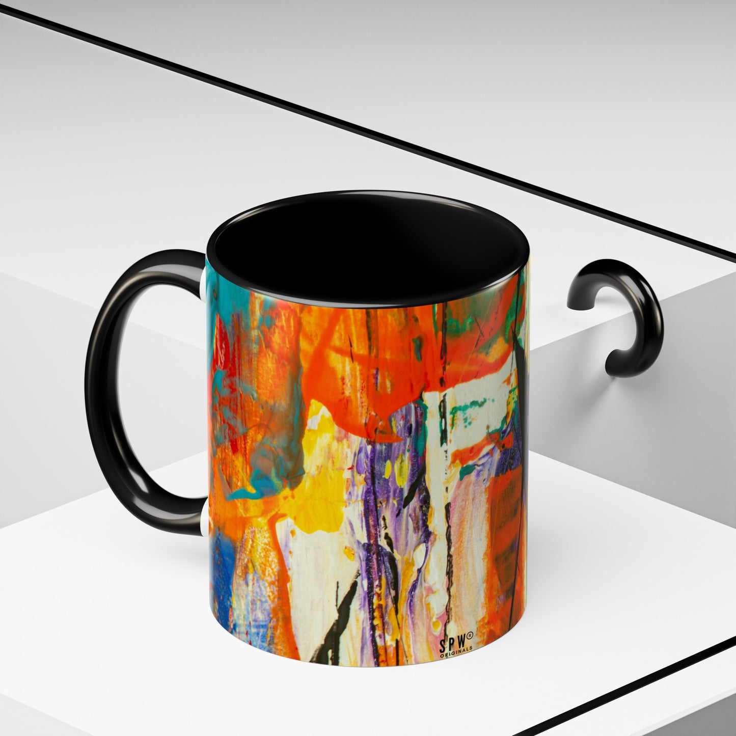 Accent Coffee Mug (11, 15oz)_ N2 Series SPW ACMUG PT2WW002_ Limited Edition Mug by WesternWaves: