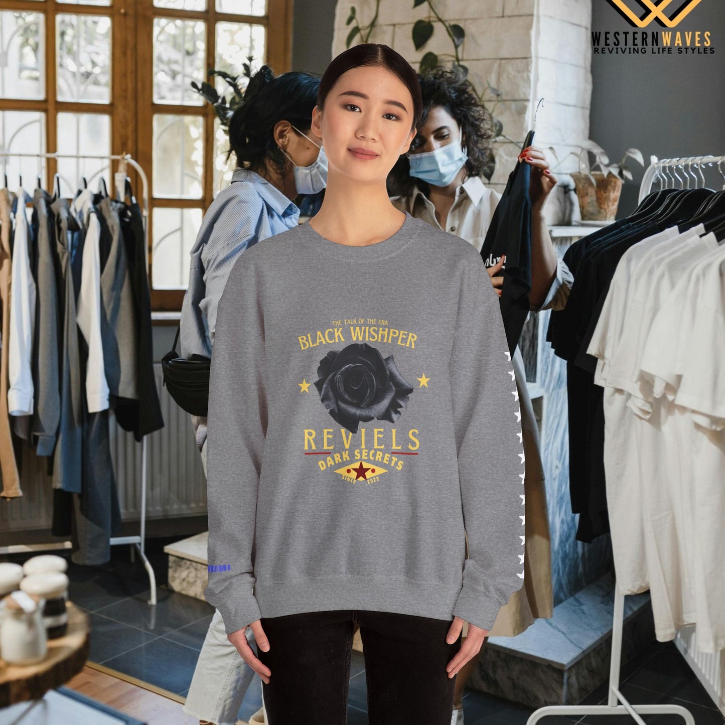 Unisex Heavy Blend™ Crewneck Sweatshirt_ N2 Series SPW UHBCSS PT2WV011_Limited Edition Pure Luxuryby WesternWaves: