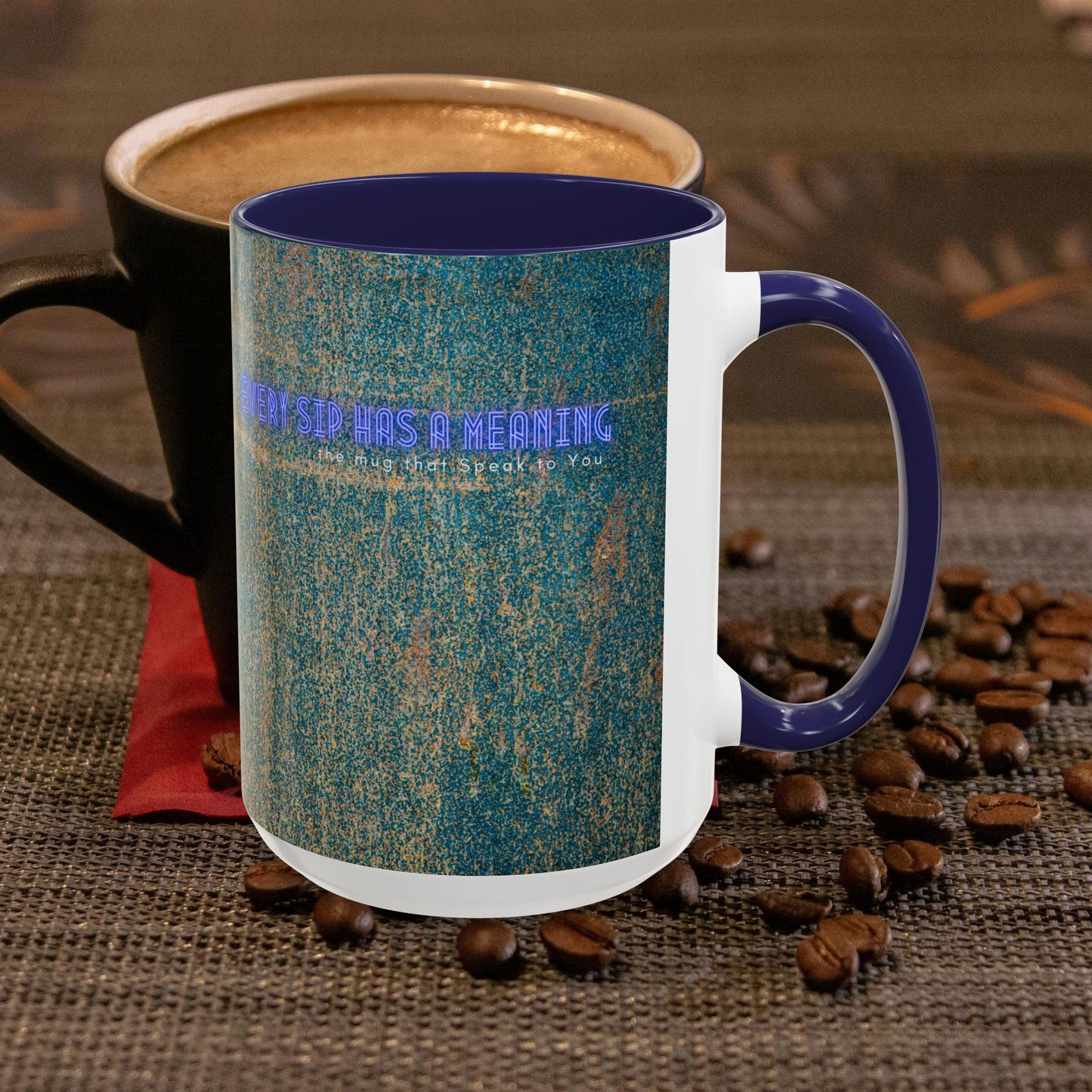 Accent Coffee Mug 11, 15oz_ N2 Series SPW ACM11OZ PT2WW008_ Vibrant Limited Edition Design by WesternWawes: