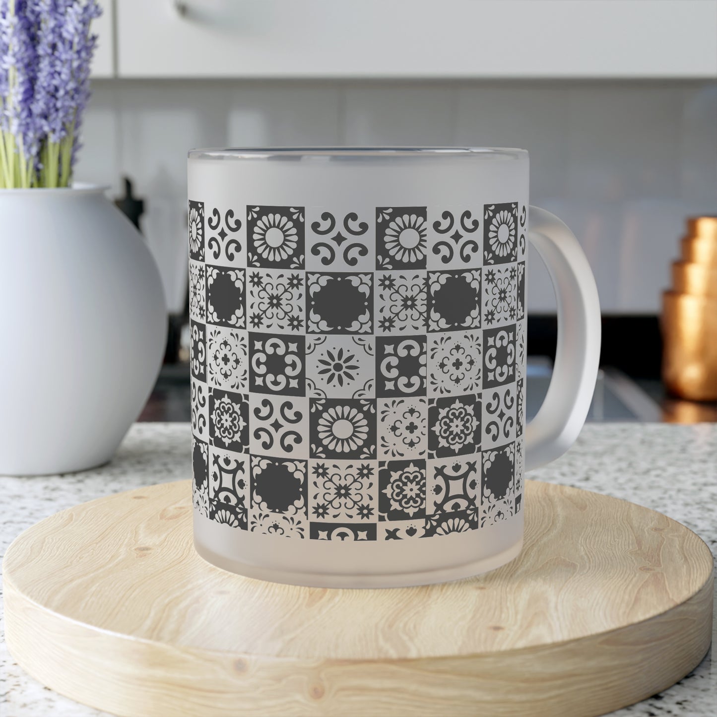 Frosted Glass Mug_ N Series SPW FGM PT2WW012_ Limited Edition product by WesternWaves