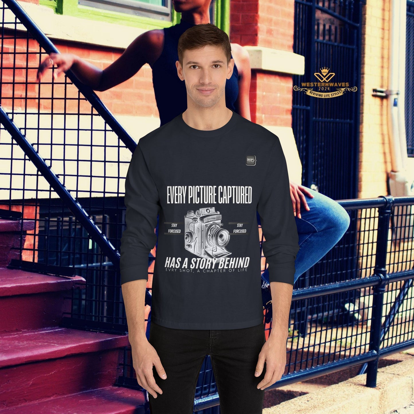 Unisex Classic Long Sleeve T-Shirt_ N2 Series CLSTS PT2WW002_ Limited Edition 100% US Cotton product by WesternWaves: