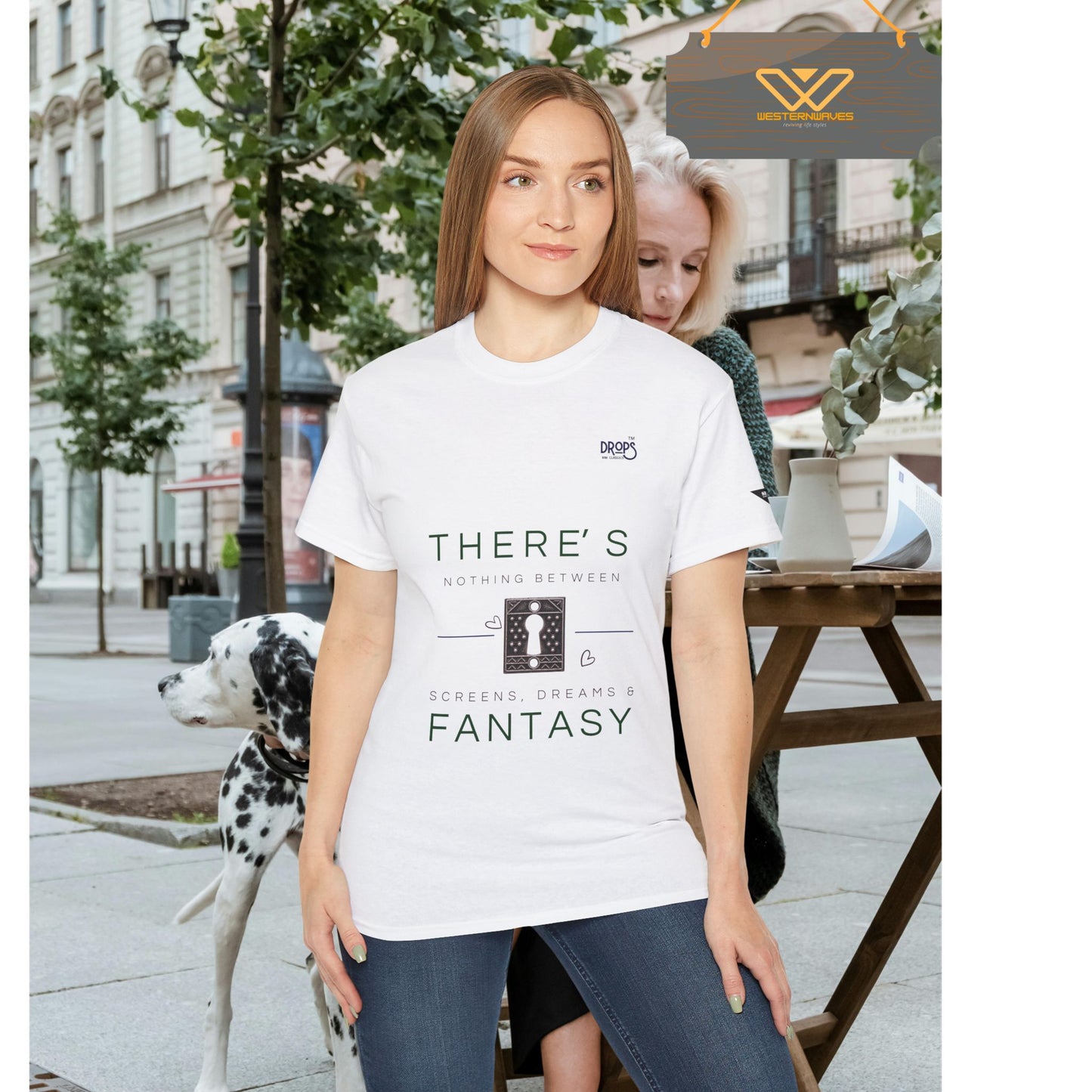 Unisex Ultra Cotton Tee - "There's Nothing Between Screens, Dreams & Fantasy" T-Shirt - Perfect for Dreamers and Creatives_ 07 May 2025_ 001
